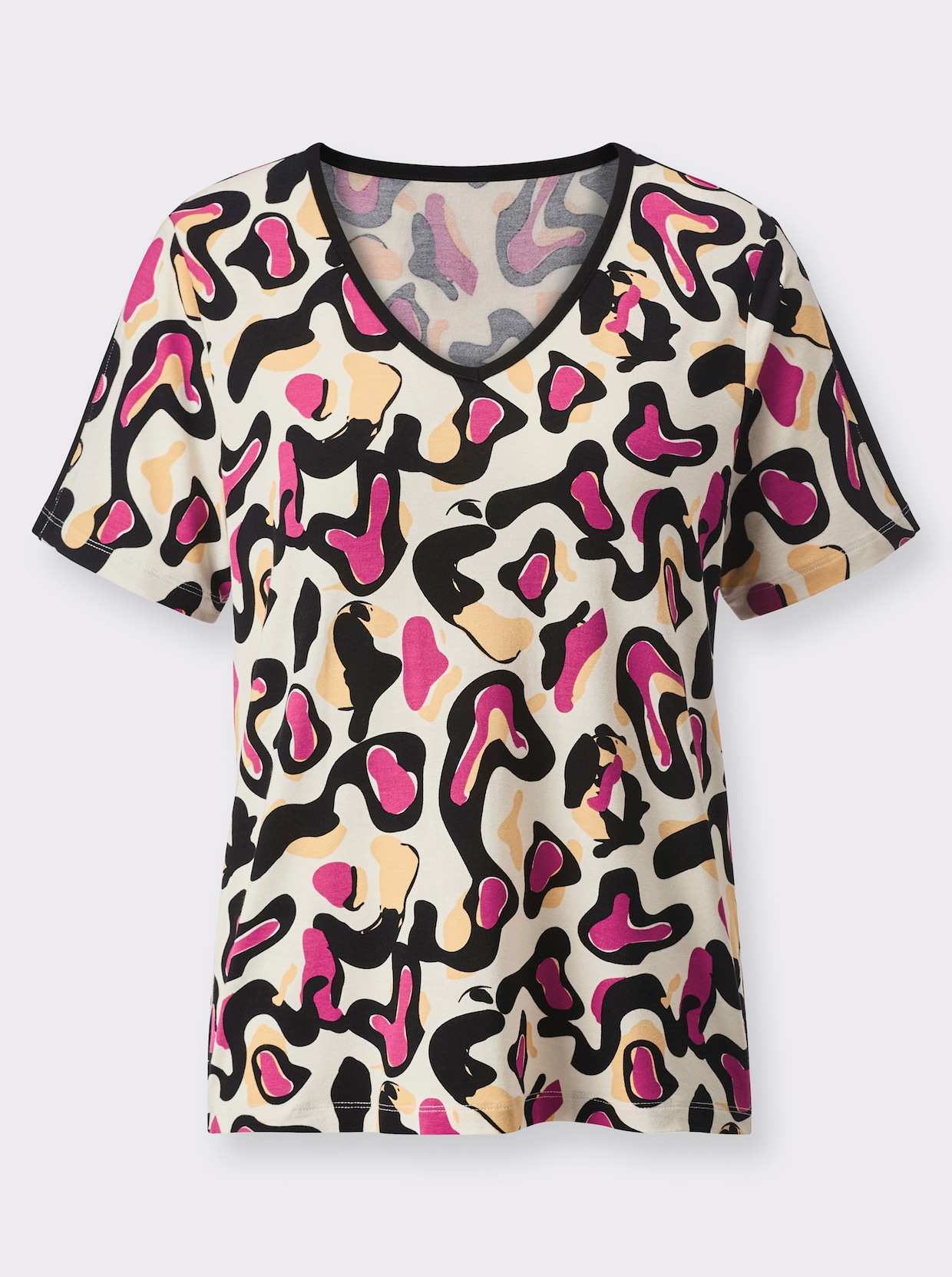 wäschepur Pyjama court - champagne-fuchsia imprimé