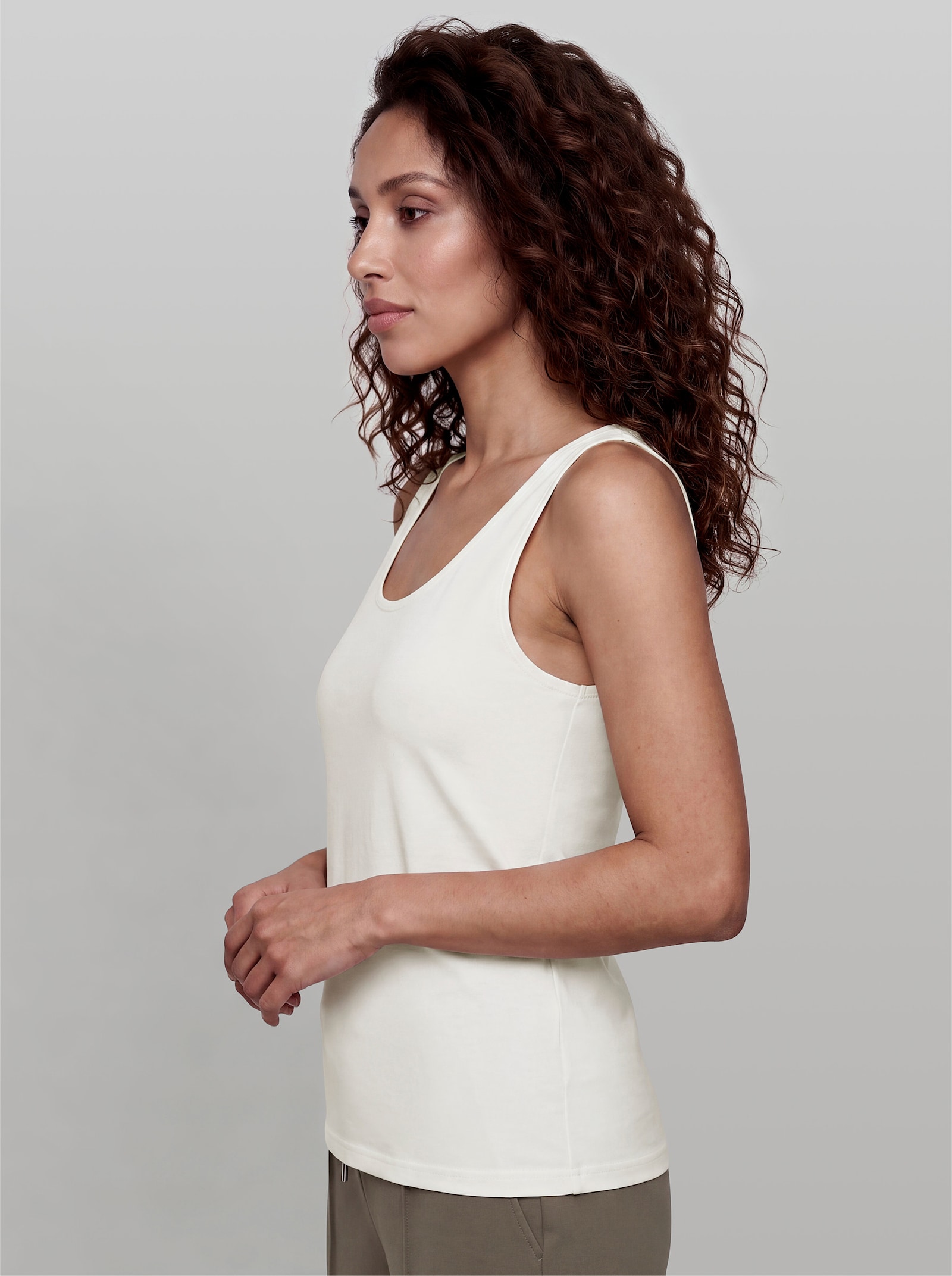 heine Shirttop mit Leinen - ecru