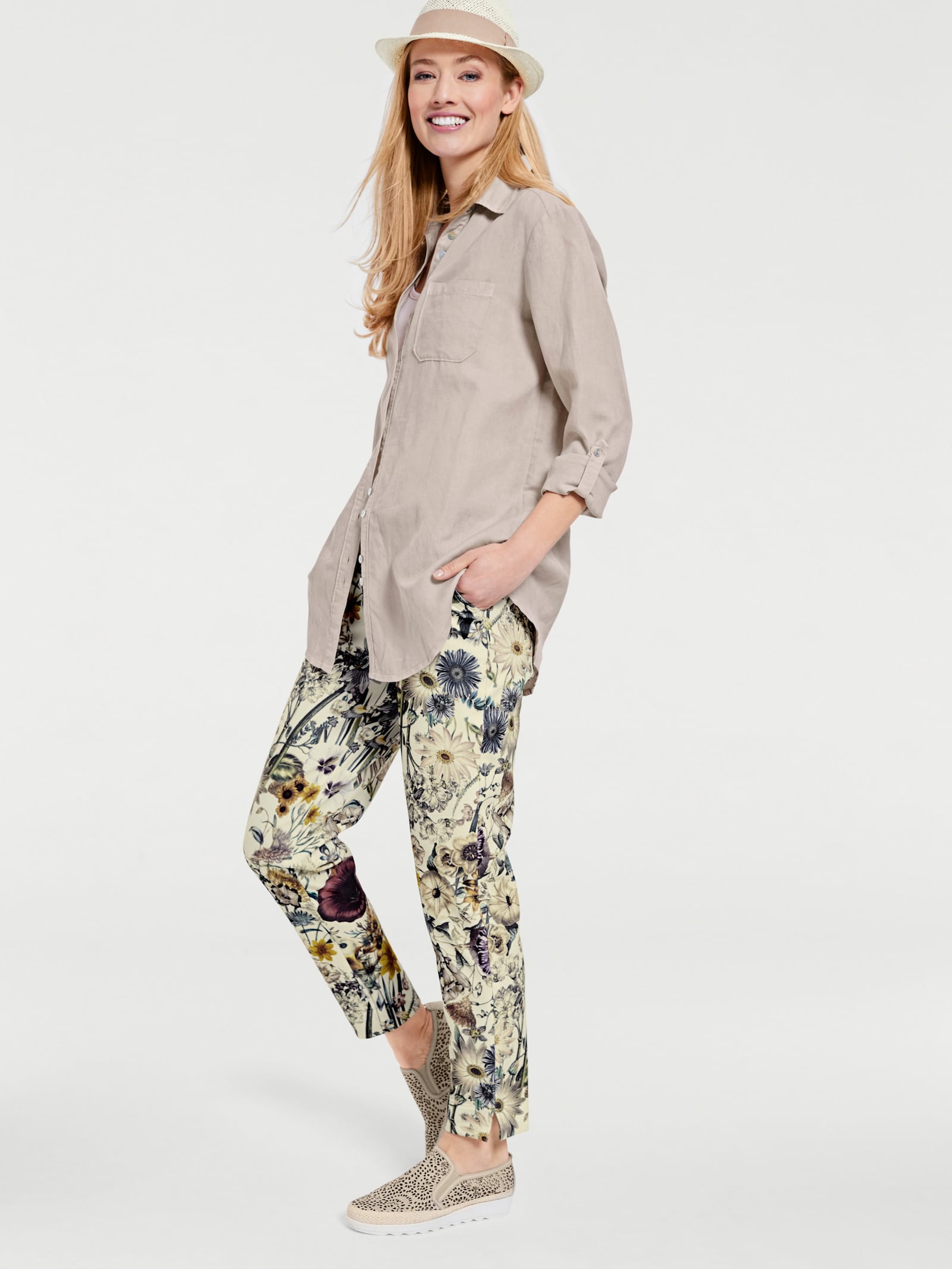 heine Druckhose im Flower-Print - bunt
