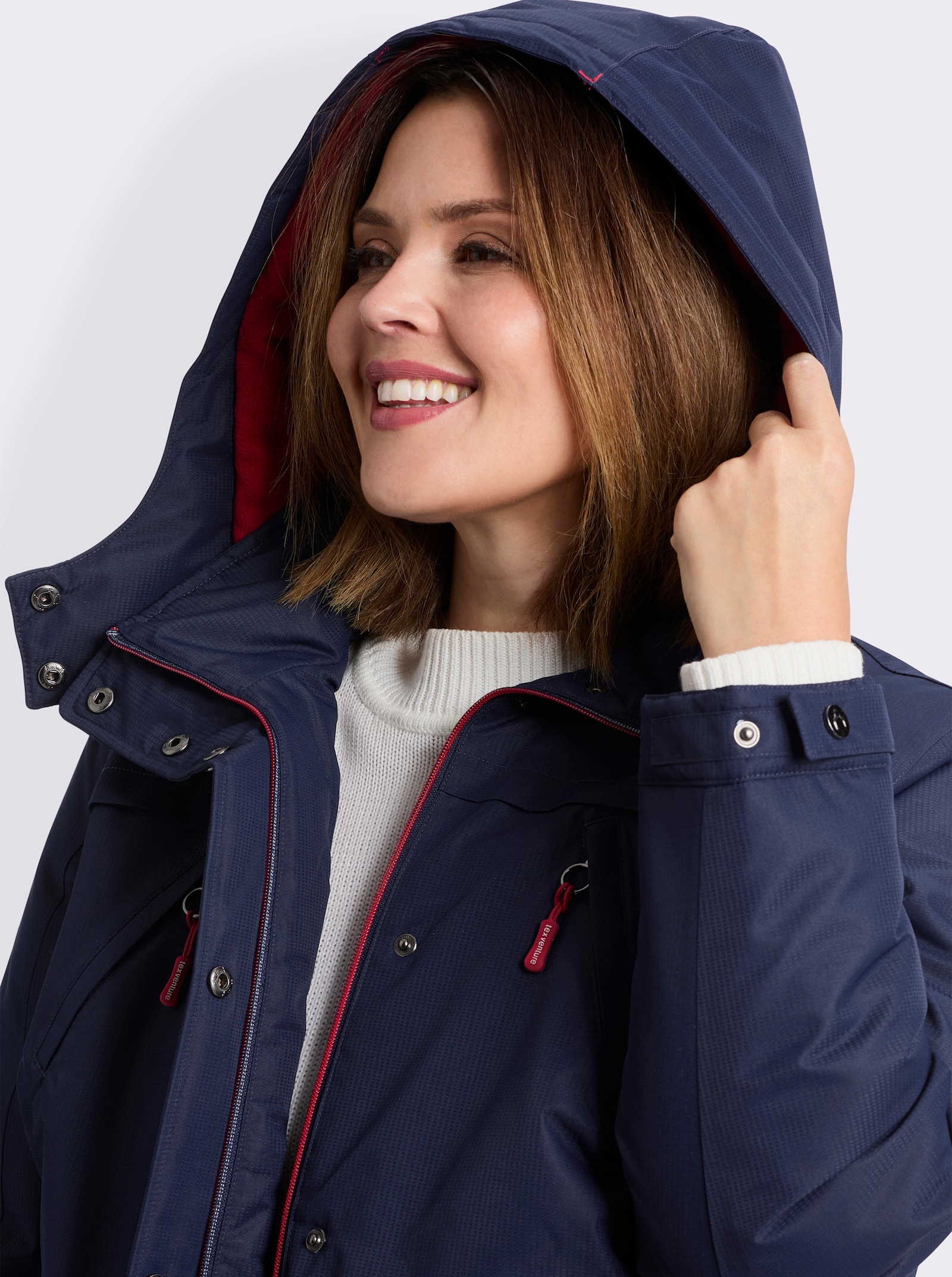 Funktionsjacke mit Texventure-Ausrüstung - marine
