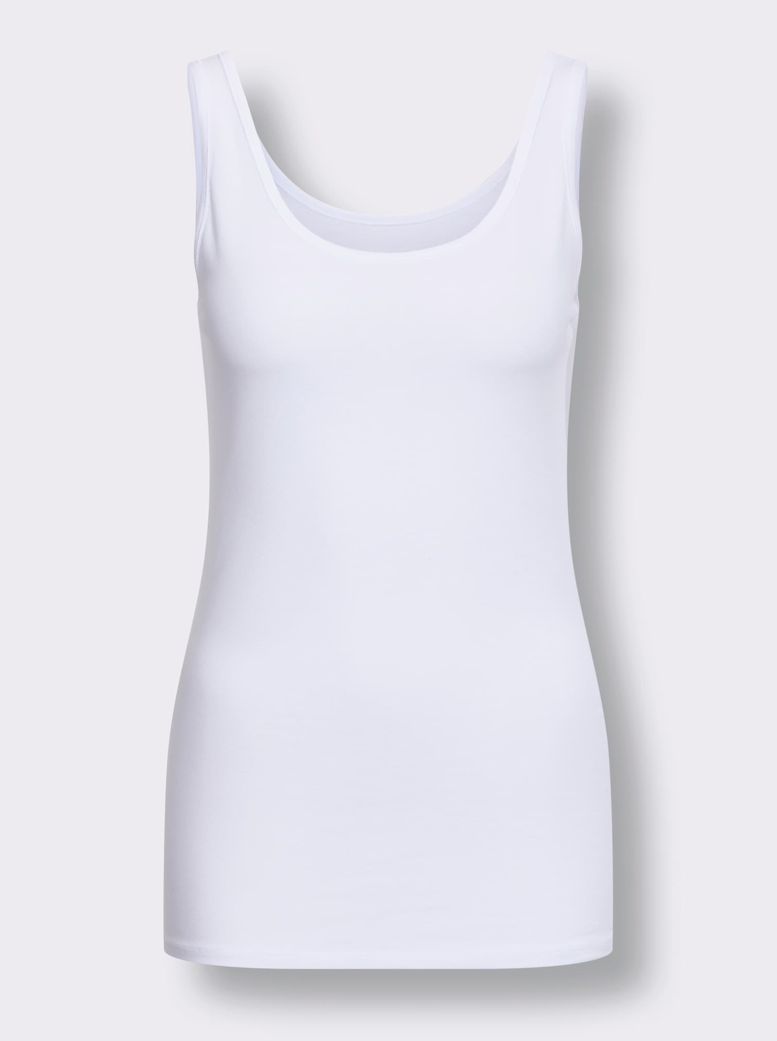Schiesser Trägertop mit hohem Baumwoll-Anteil - weiß