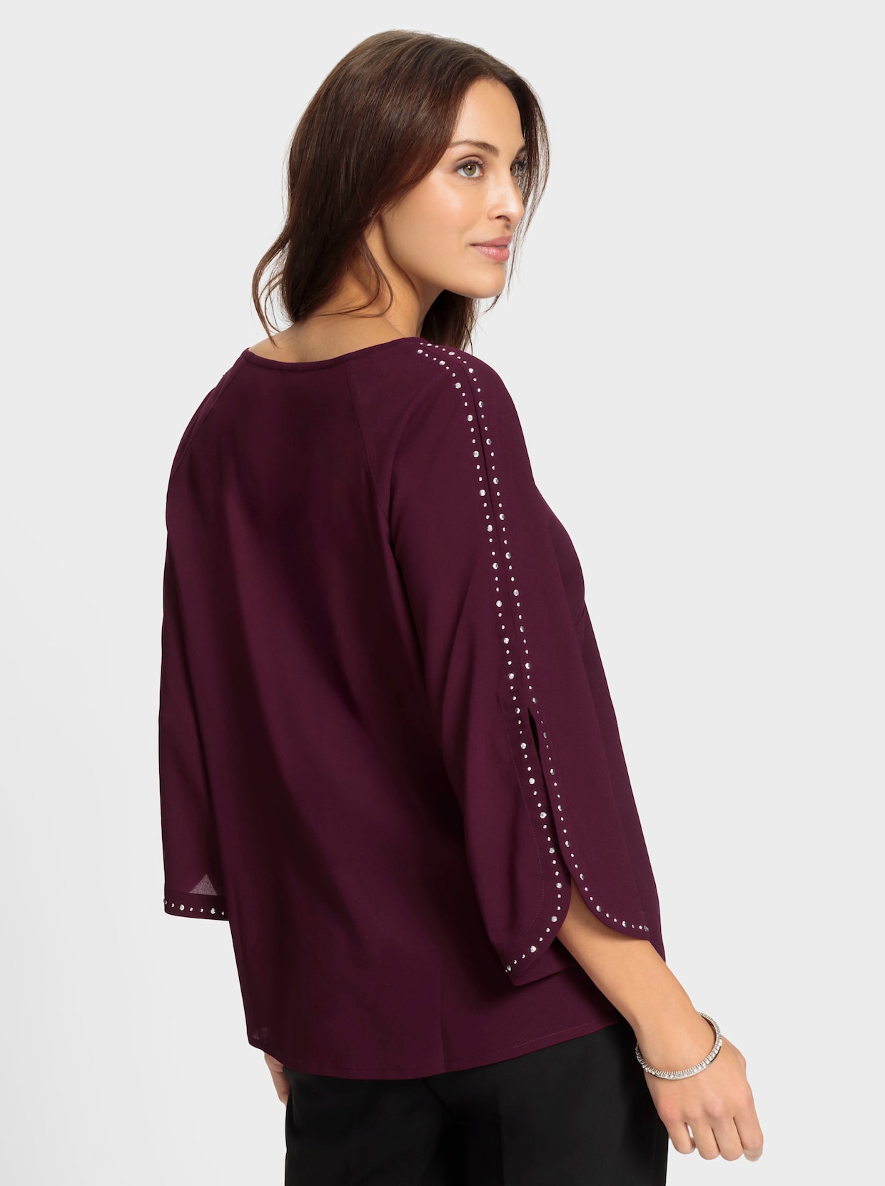 Comfortabele blouse - bordeaux