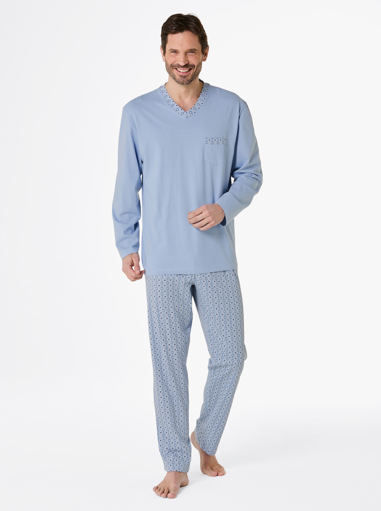 KINGsCLUB Pyjama - bleu gedessineerd