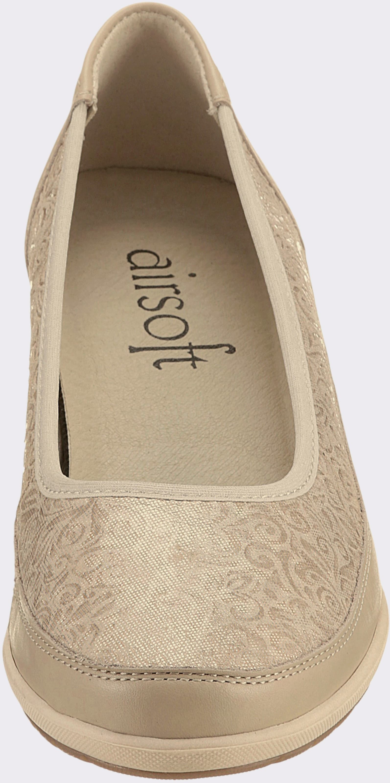 airsoft comfort+ ballerina - beige gedessineerd