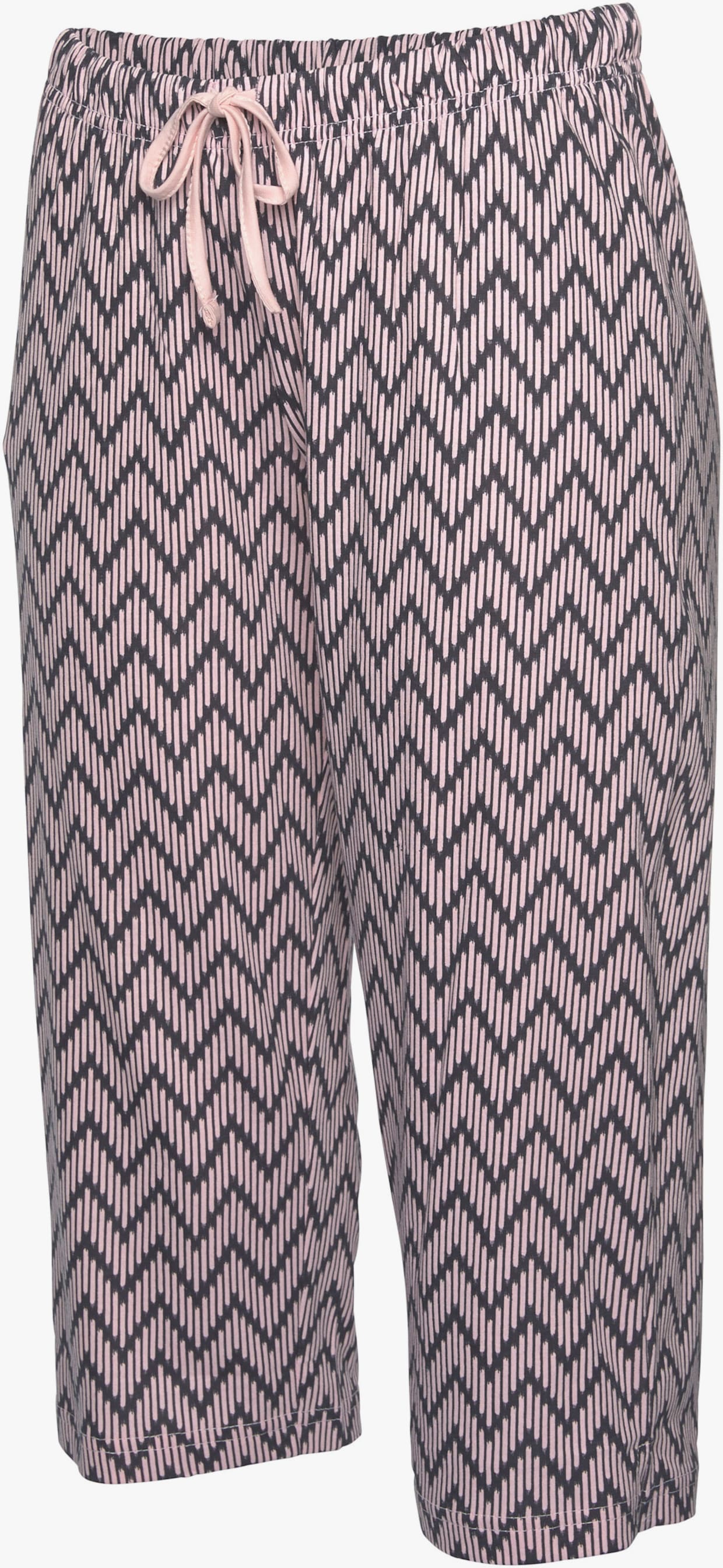 Vivance Dreams Capri-pyjama - donkerblauw/lichtroze gedessineerd