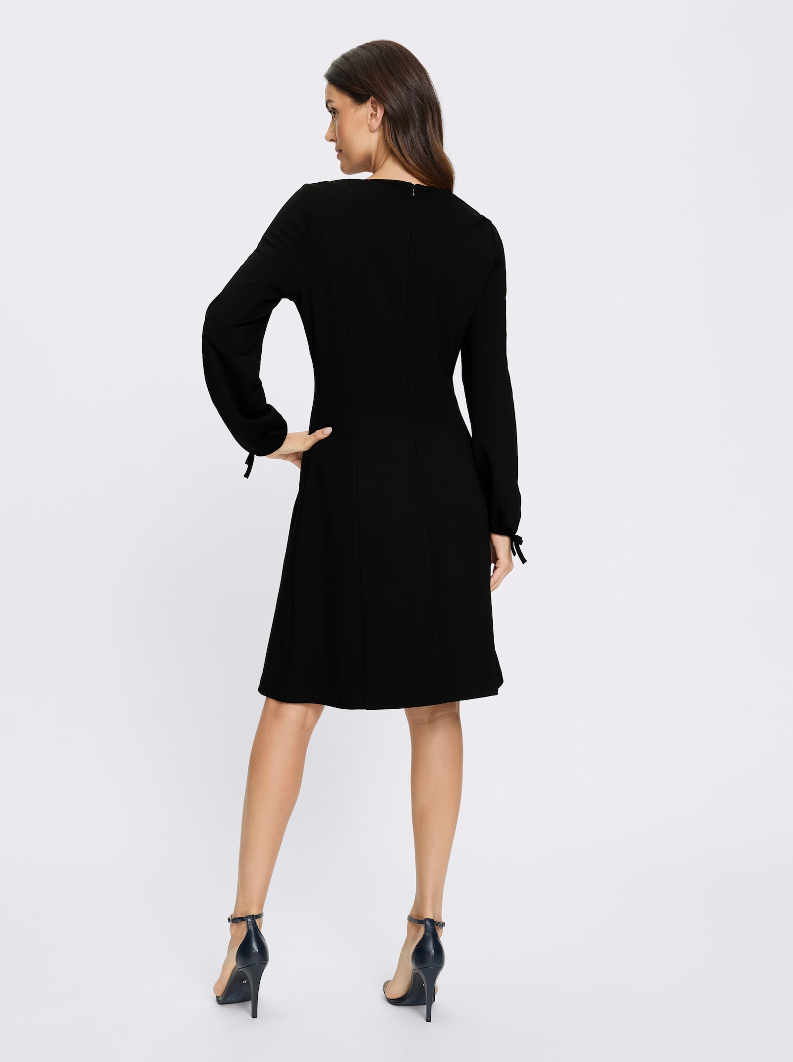 heine Jerseykleid mit Ballonärmeln - schwarz