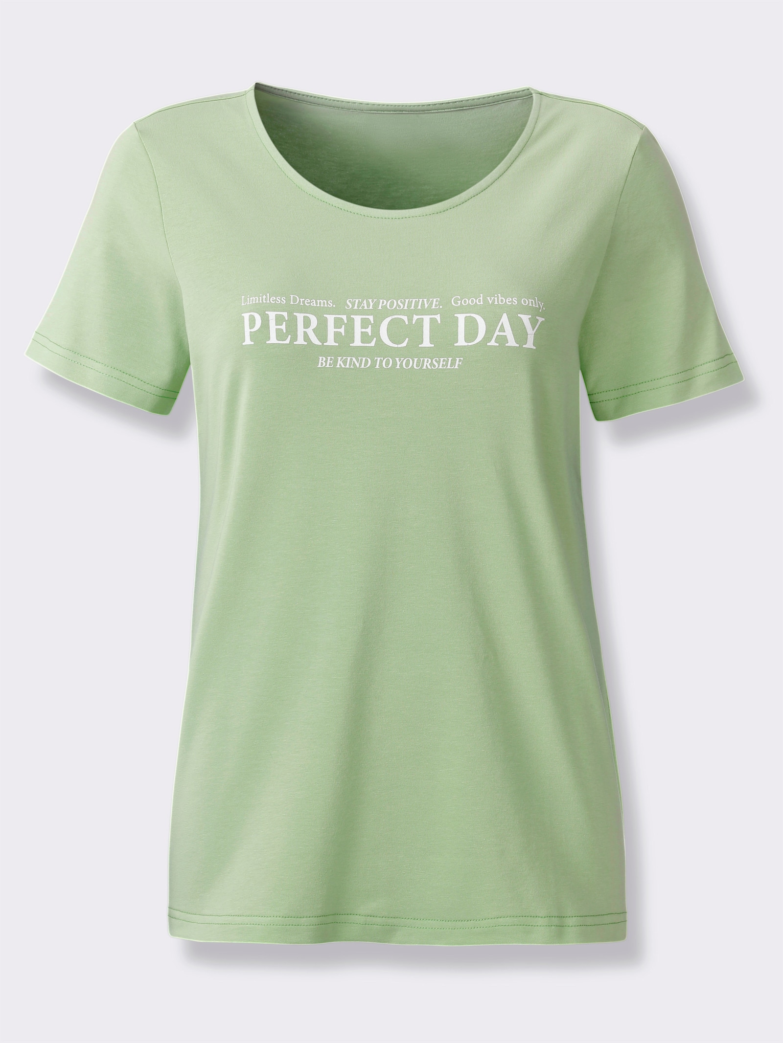 heine Shirt mit Schriftzug - reseda