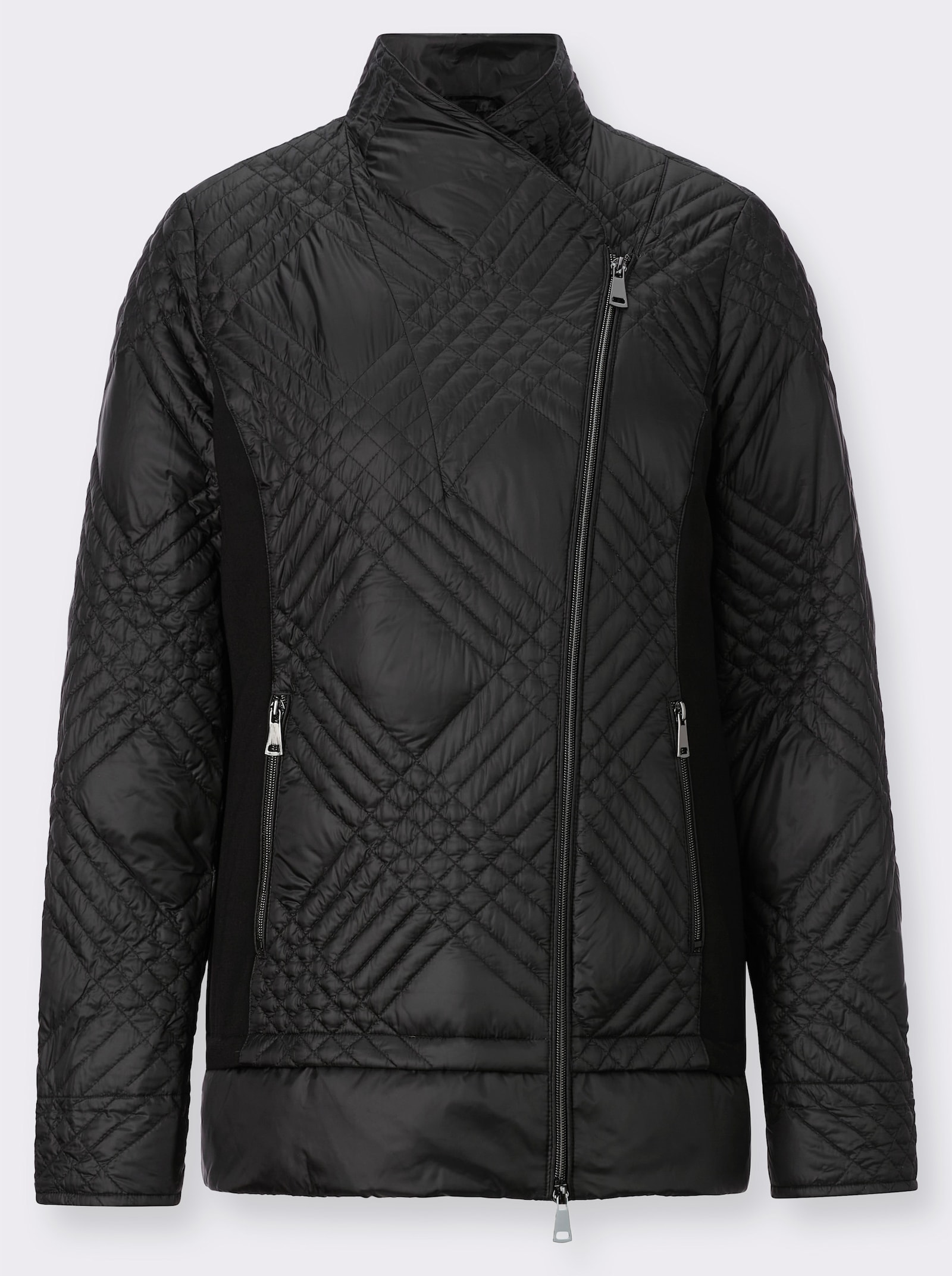 Veste en duvet en mélange de matières - noir