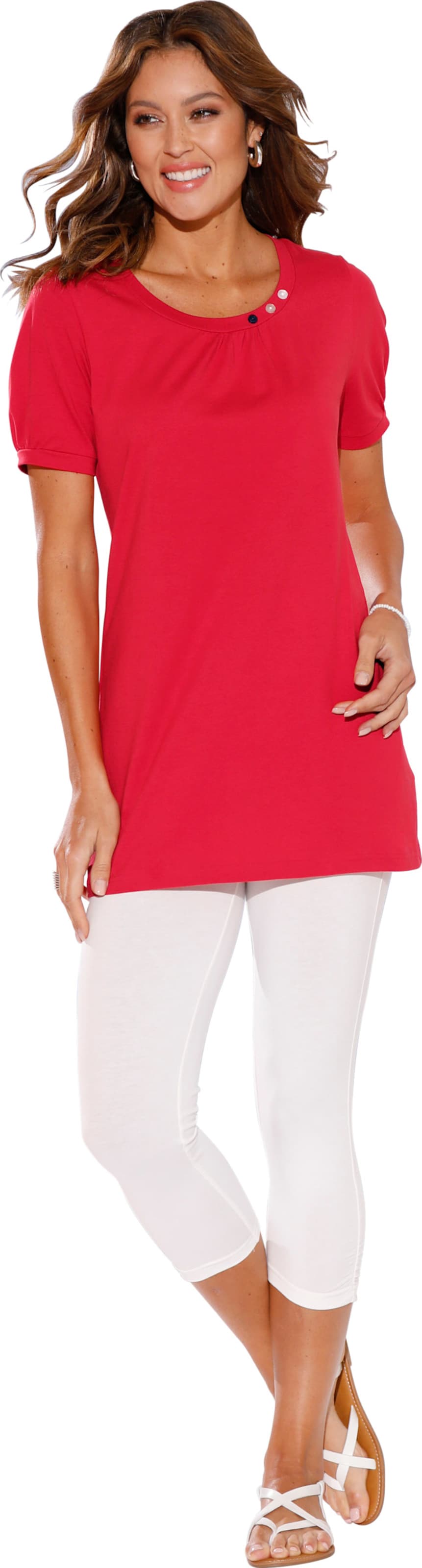 Classic Basics Damen Erdbeere Longshirt "Longshirt" 1 Stk. von Baur - Bild 4