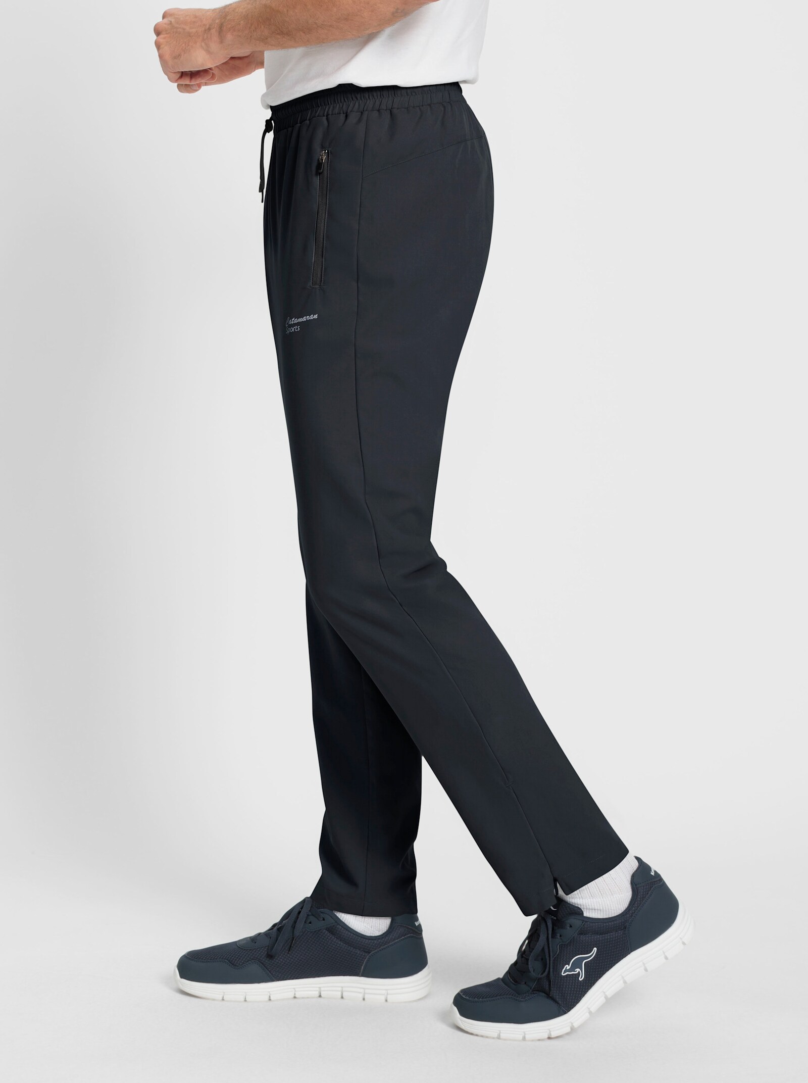 Catamaran Sports Sporthose mit Reißverschluss am Saum - schwarz