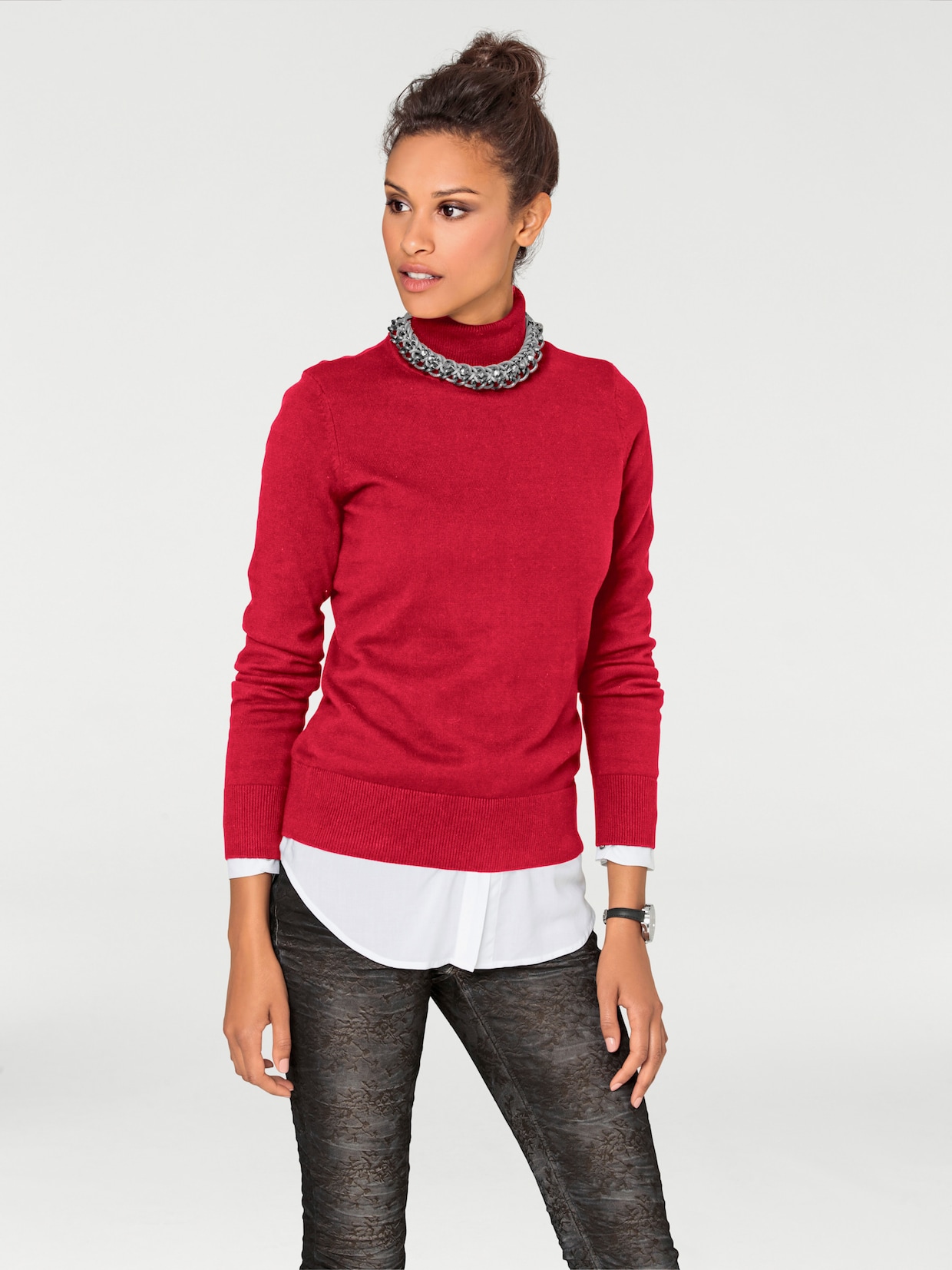 heine Rollkragenpullover - rot