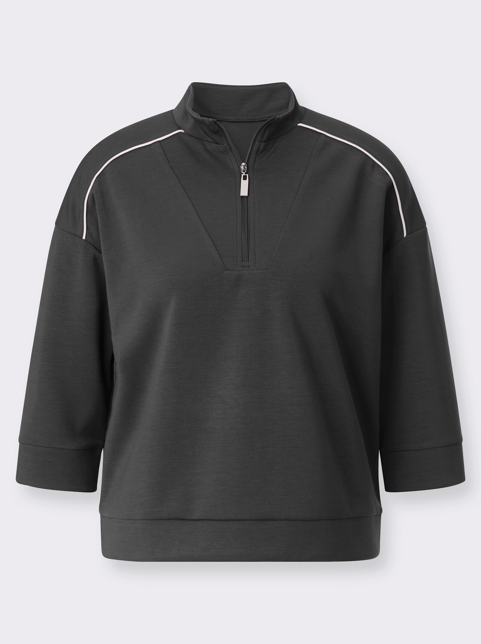 Sweatshirt mit 50% Modal - graphit