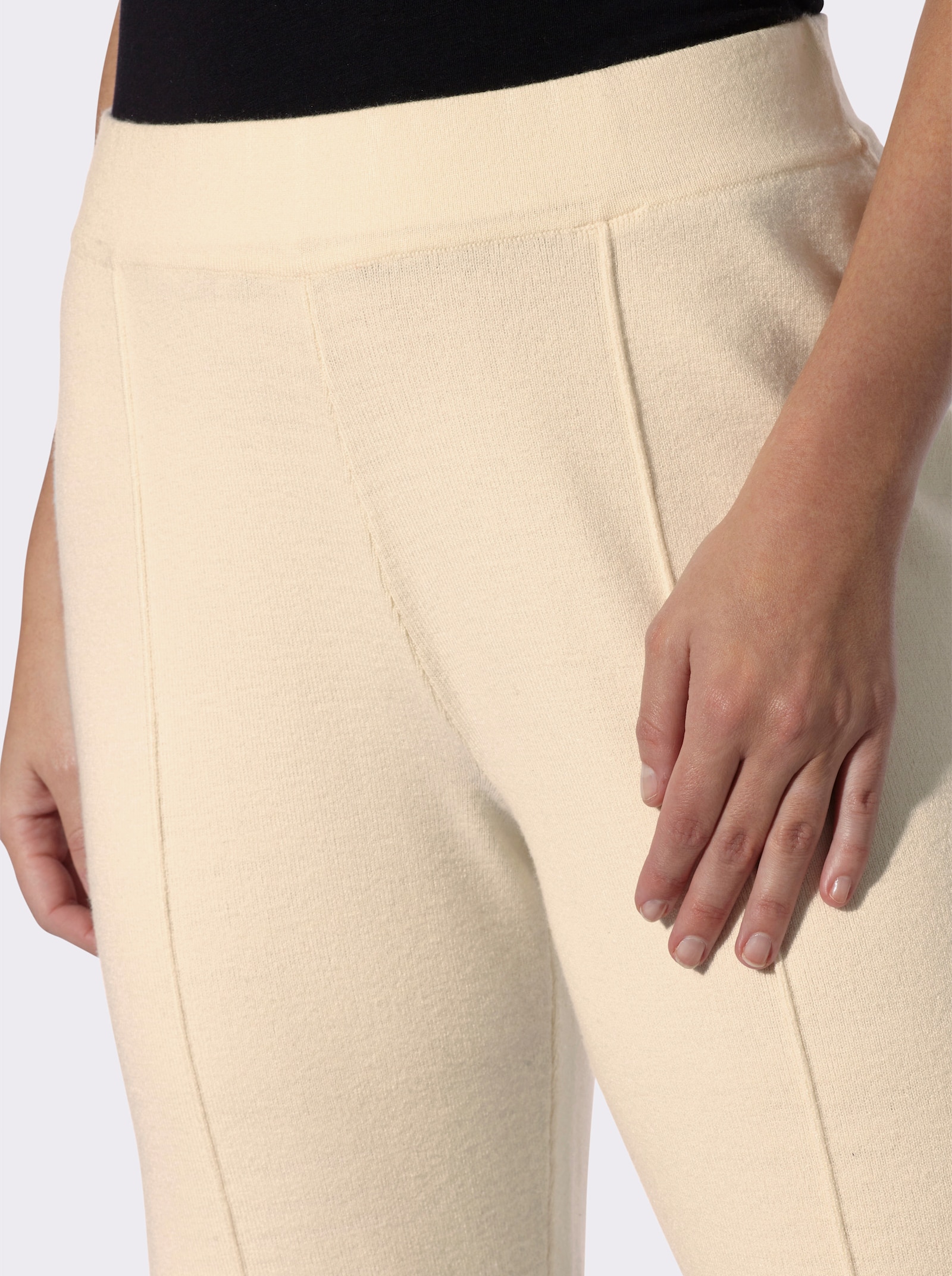 heine Strickhose mit Biesen - champagner