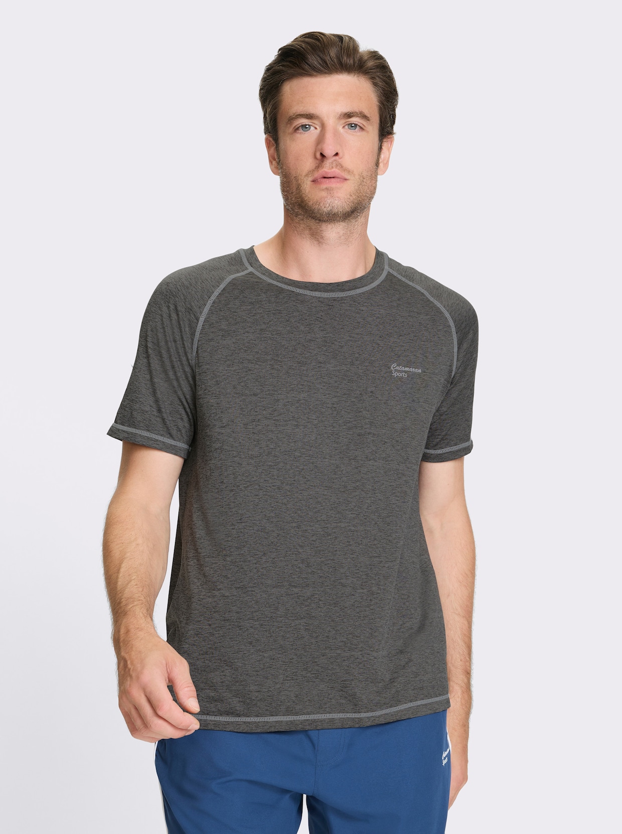 Catamaran Sports Funktionsshirt , atmungsaktiv und schnell trocknend - grau-meliert