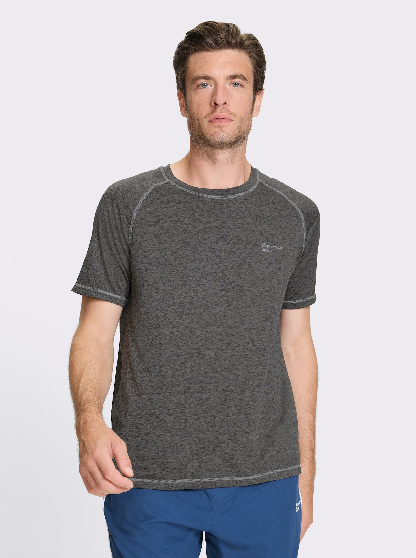 Catamaran Sports Functioneel shirt, ademend en sneldrogend - grijs gemêleerd