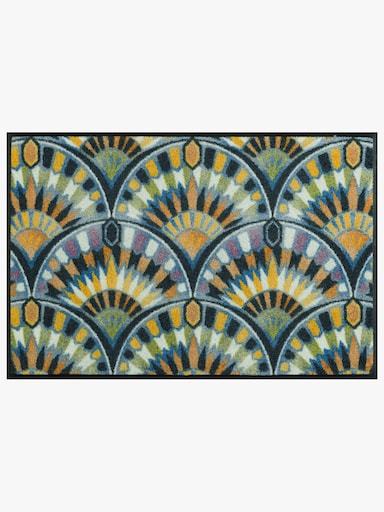 wash+dry by Kleen-Tex Fußmatte - blau-grün-gemustert