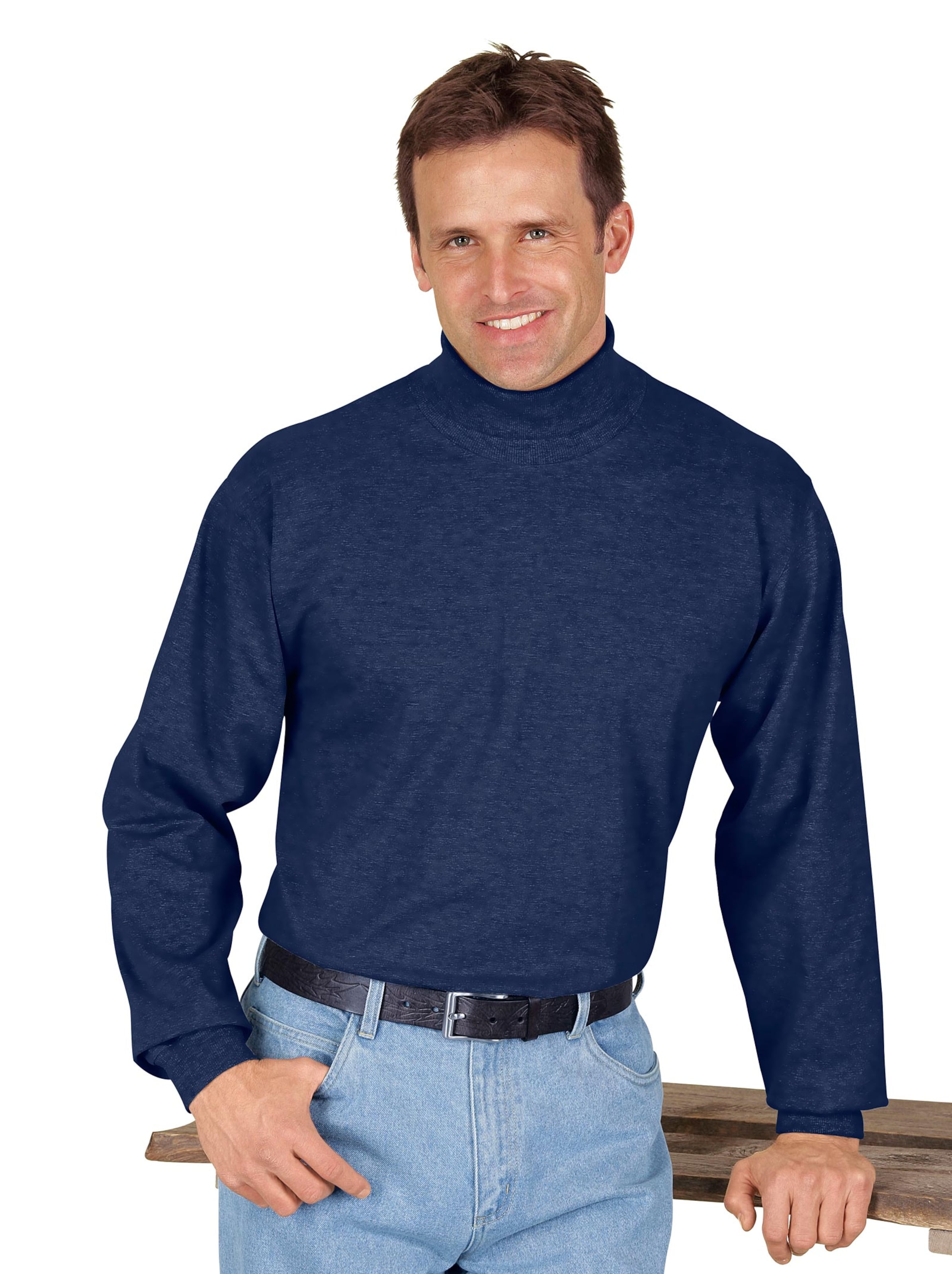 Rollkragen-Shirt - marine