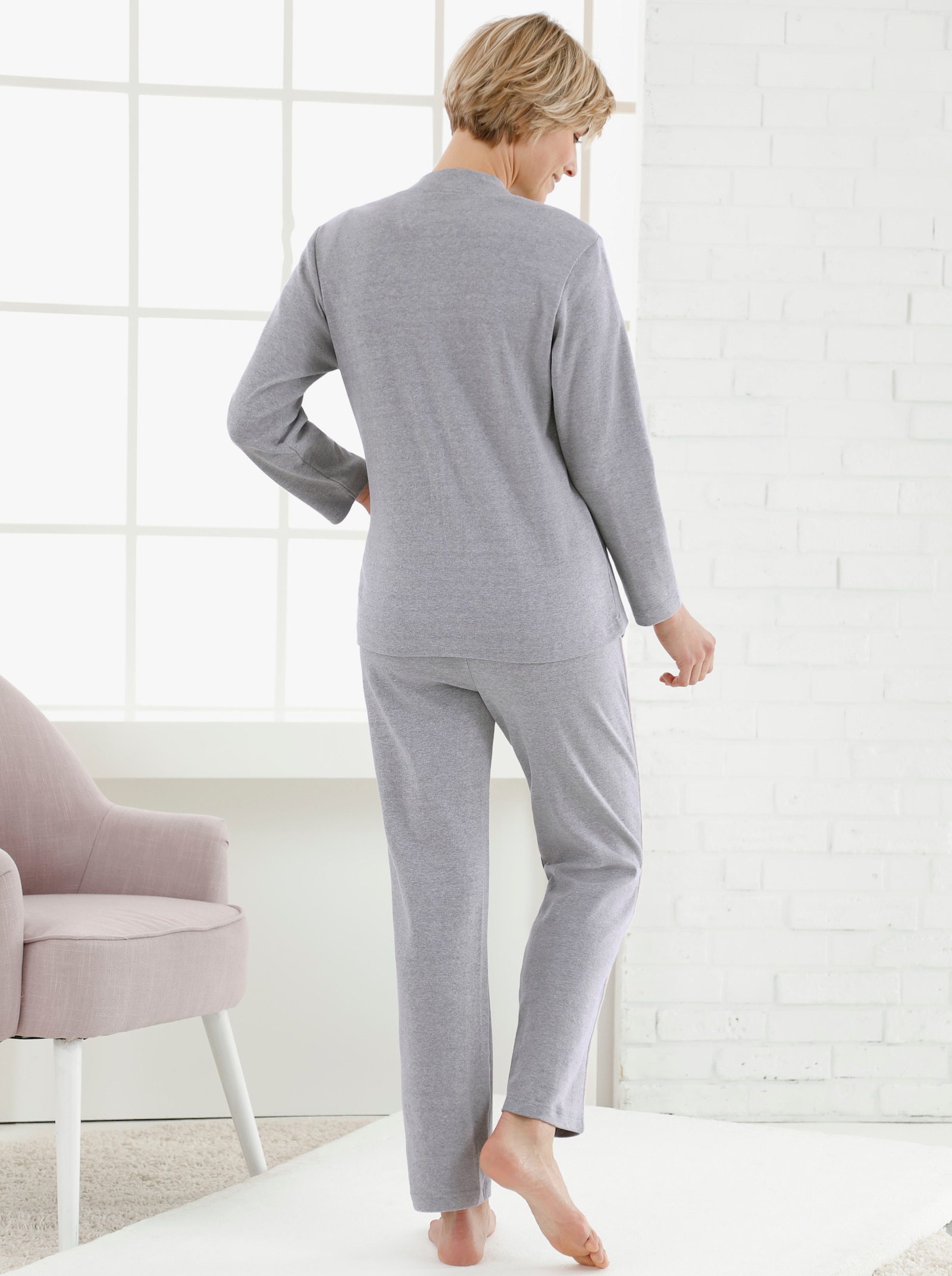 feel good Kalhoty - šedá-melír