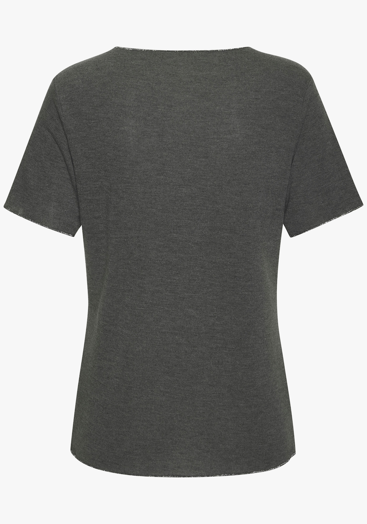 LASCANA Shirt met ronde hals - antraciet gemêleerd