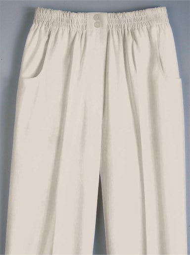 Come on Comfortbroek, ademend en strijkarm - ecru
