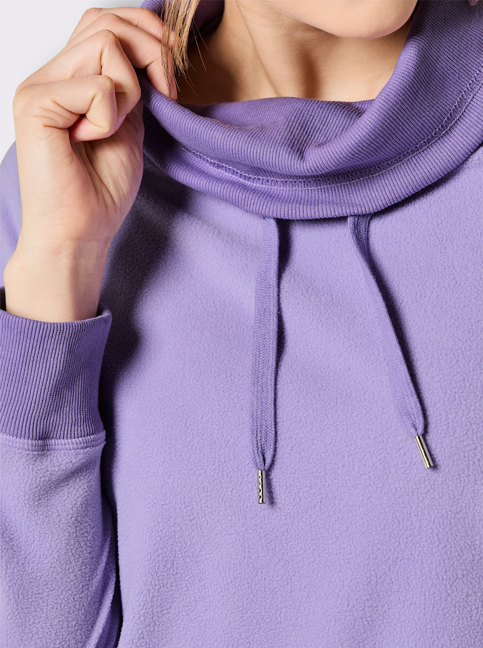 Catamaran Sports Fleeceshirt mit Nahttaschen - lavendel