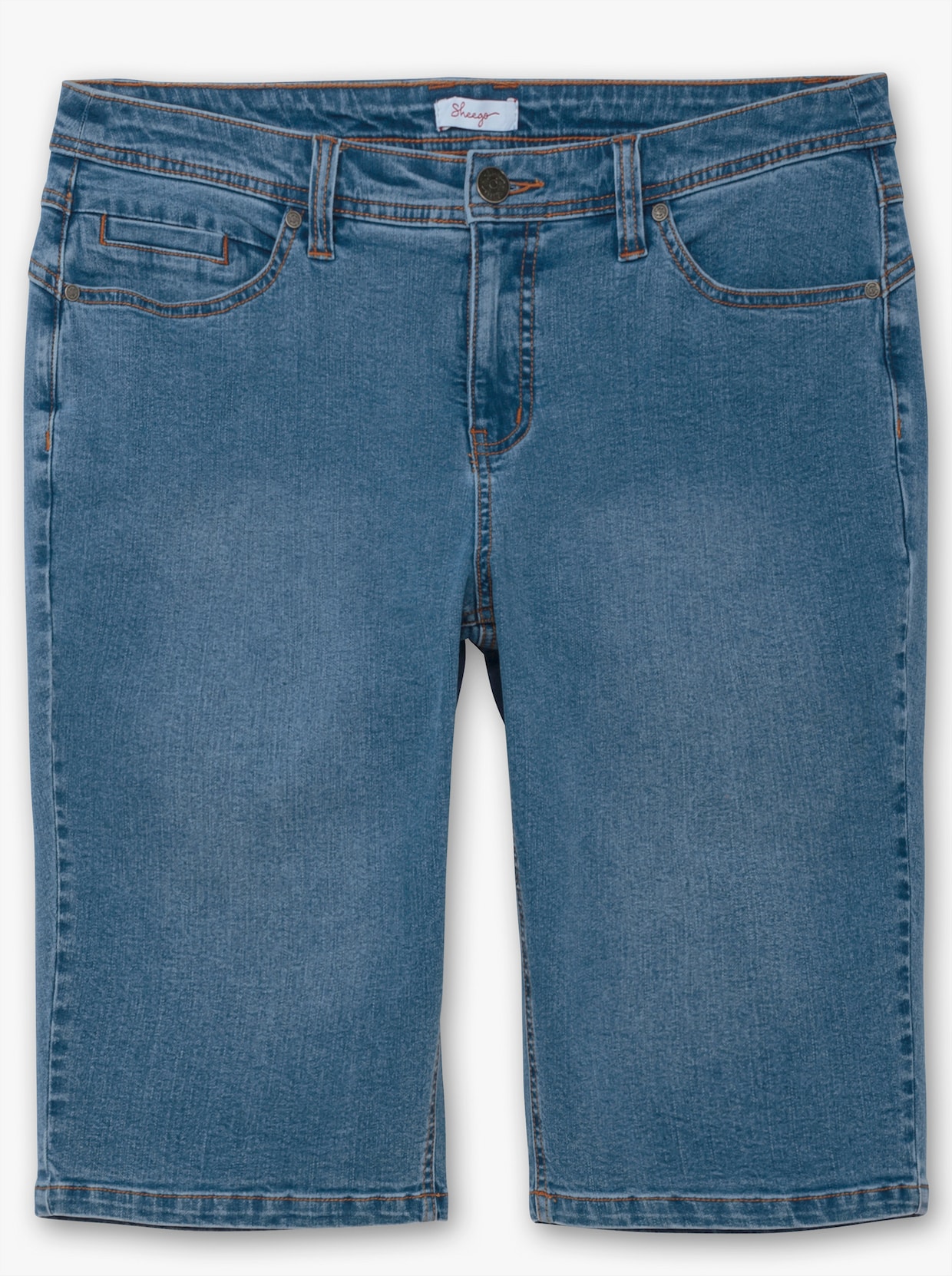 sheego Jeansbermudas - blue denim