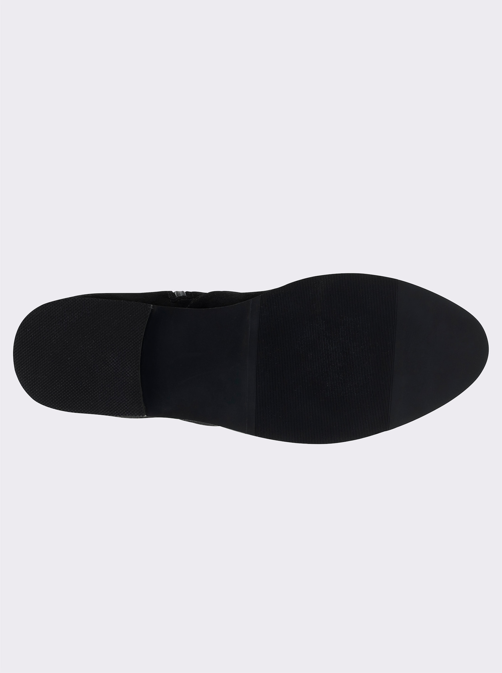 sheego Stiefelette in Wildleder-Optik - schwarz