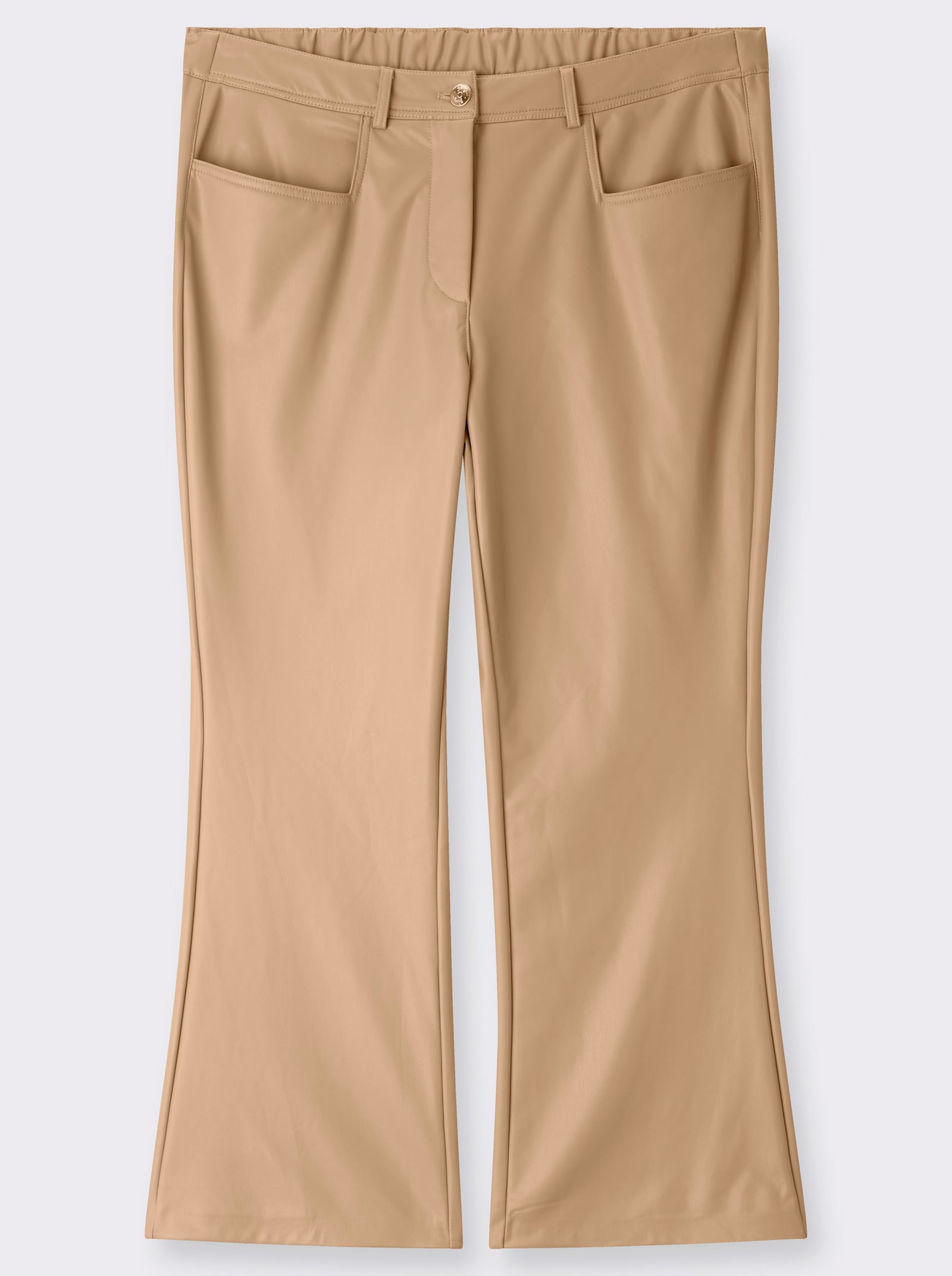 sheego Bootcuthose aus Lederimitat - camel