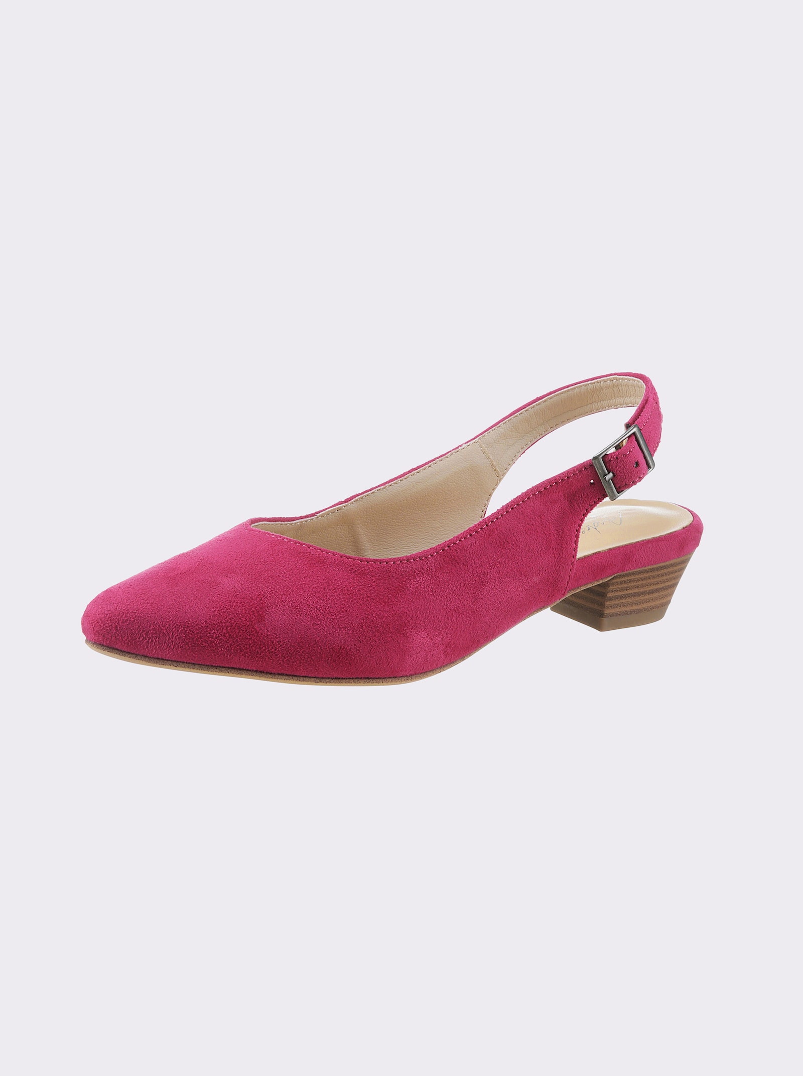 Andrea Conti Slingpumps aus Microfaser - pink