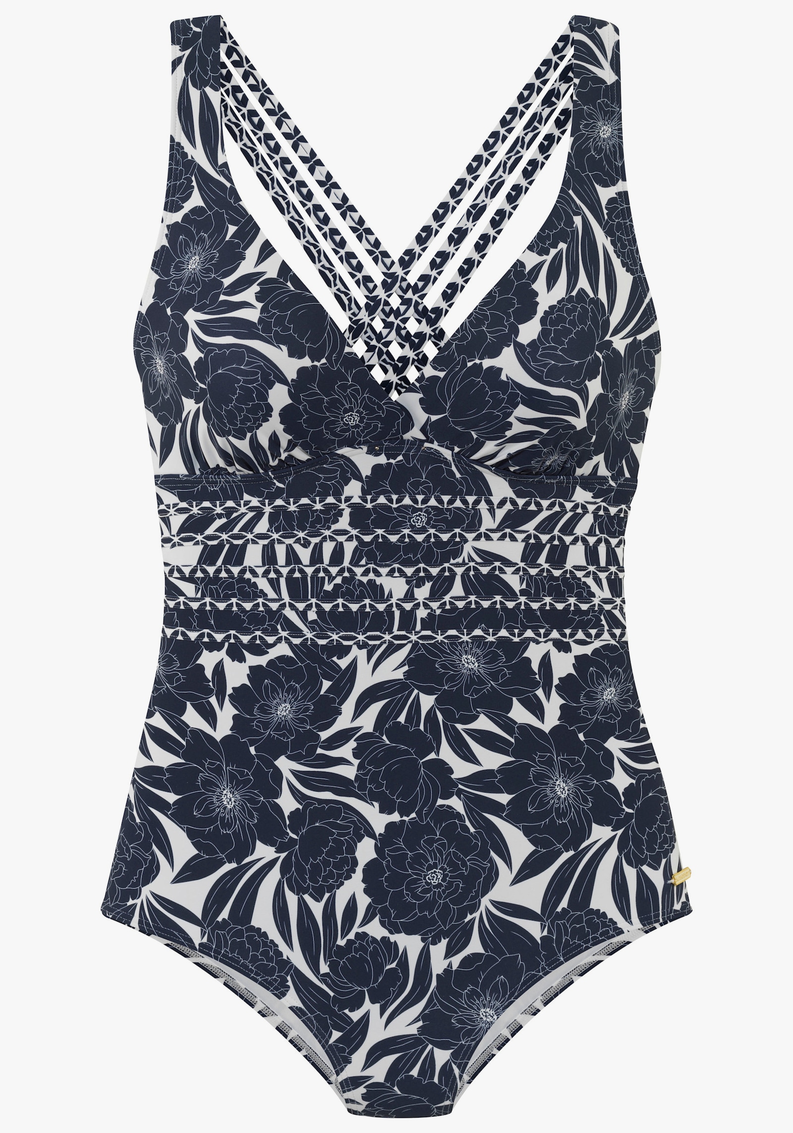 Sunseeker Badeanzug - marine bedruckt