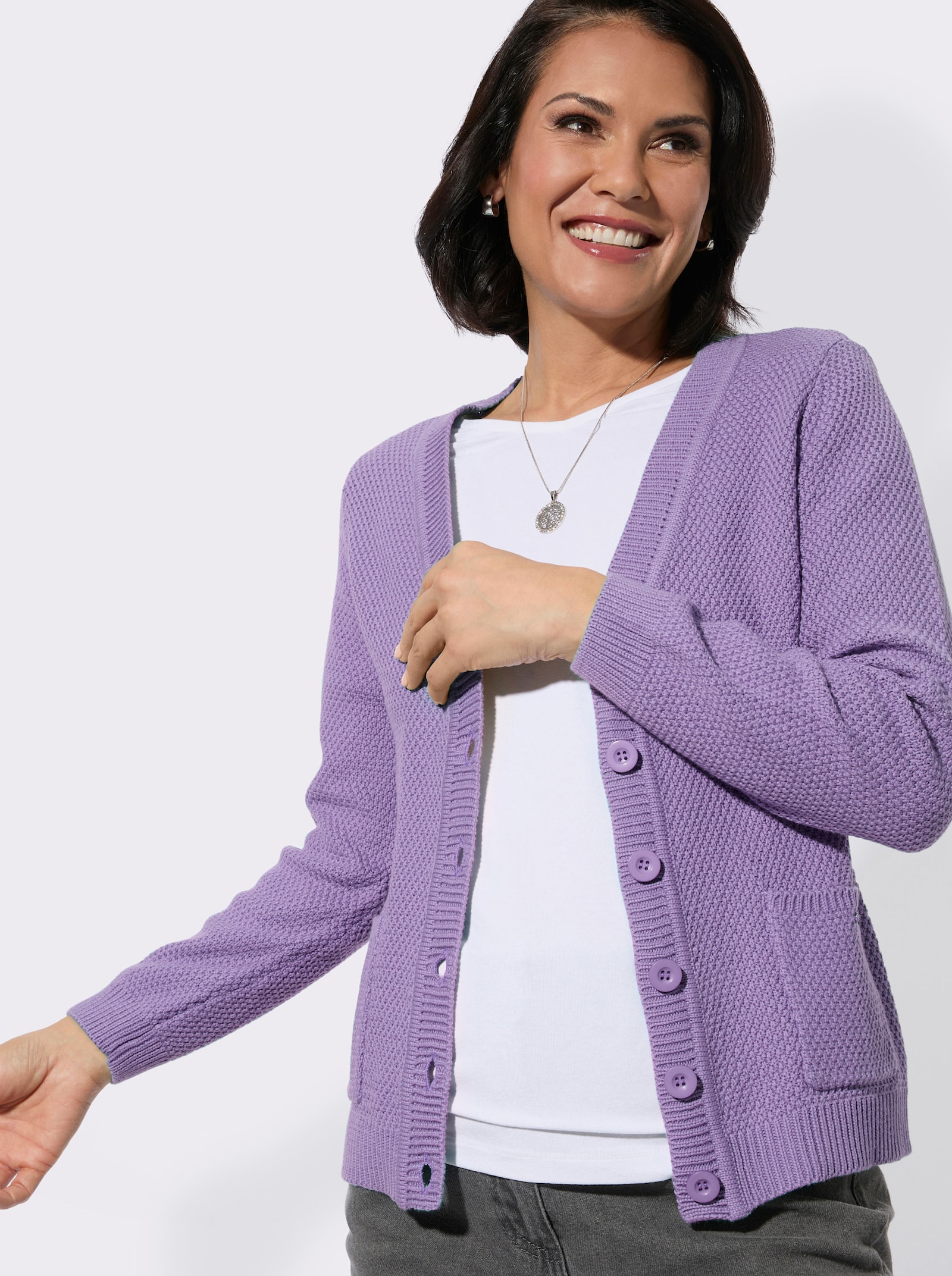 Strickjacke - lavendel