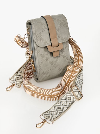 Tasche mit Wechselgurt - grau