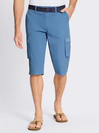 Bermudas in Twill-Qualität - mittelblau