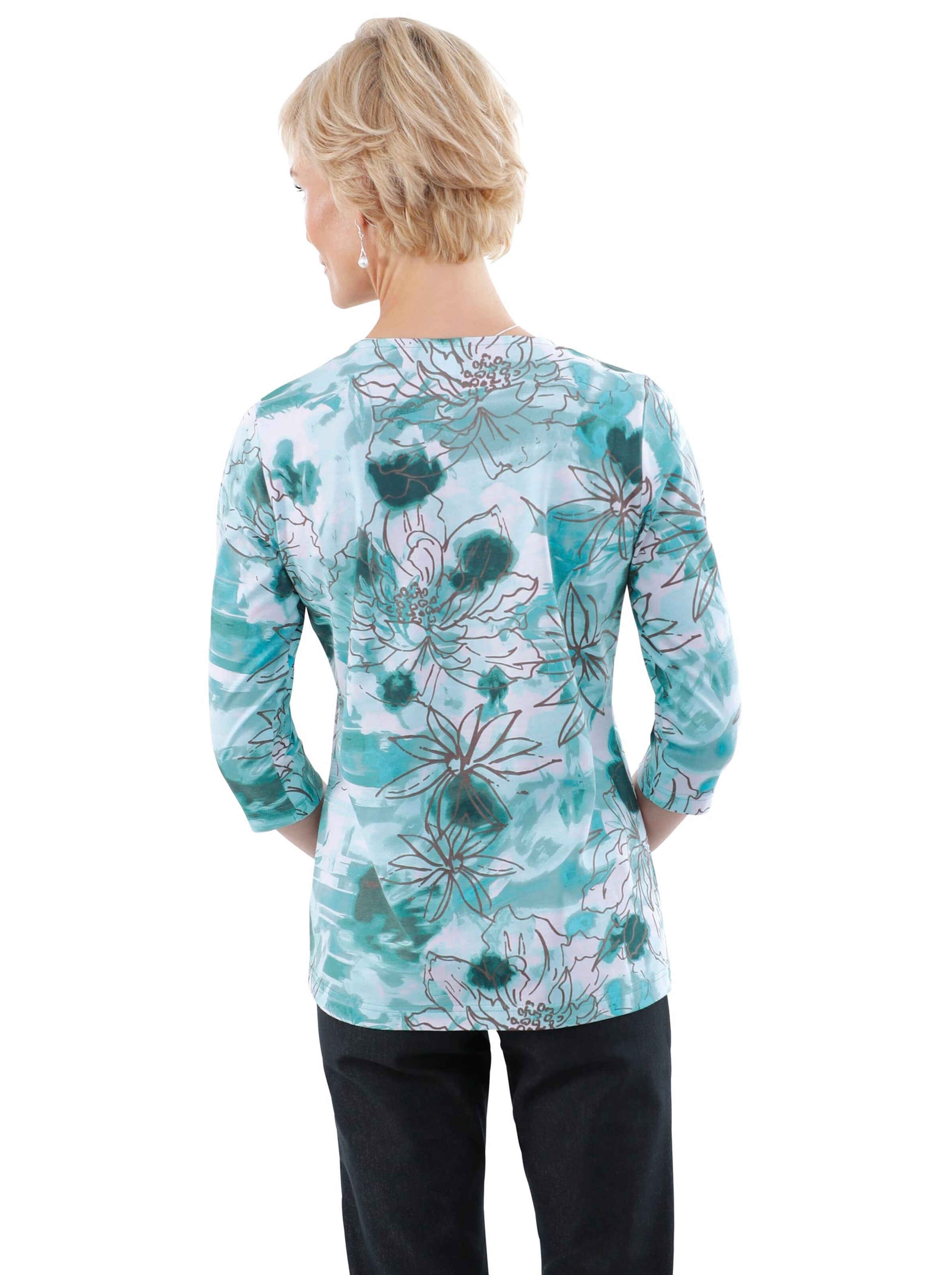 Shirt - türkis-bedruckt