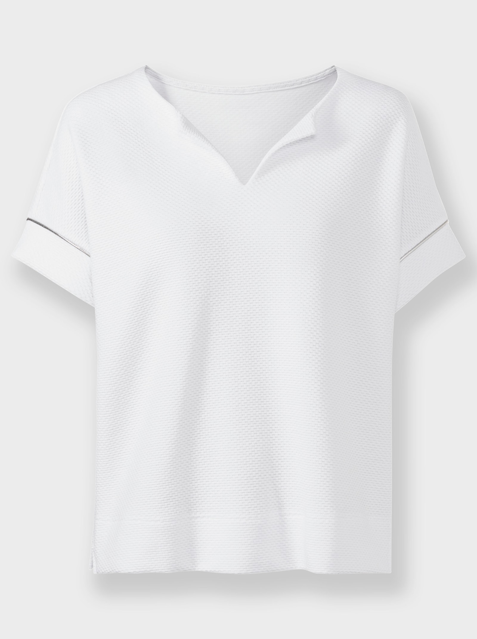 heine Oversize-Shirt mit Seitenschlitzen - weiss