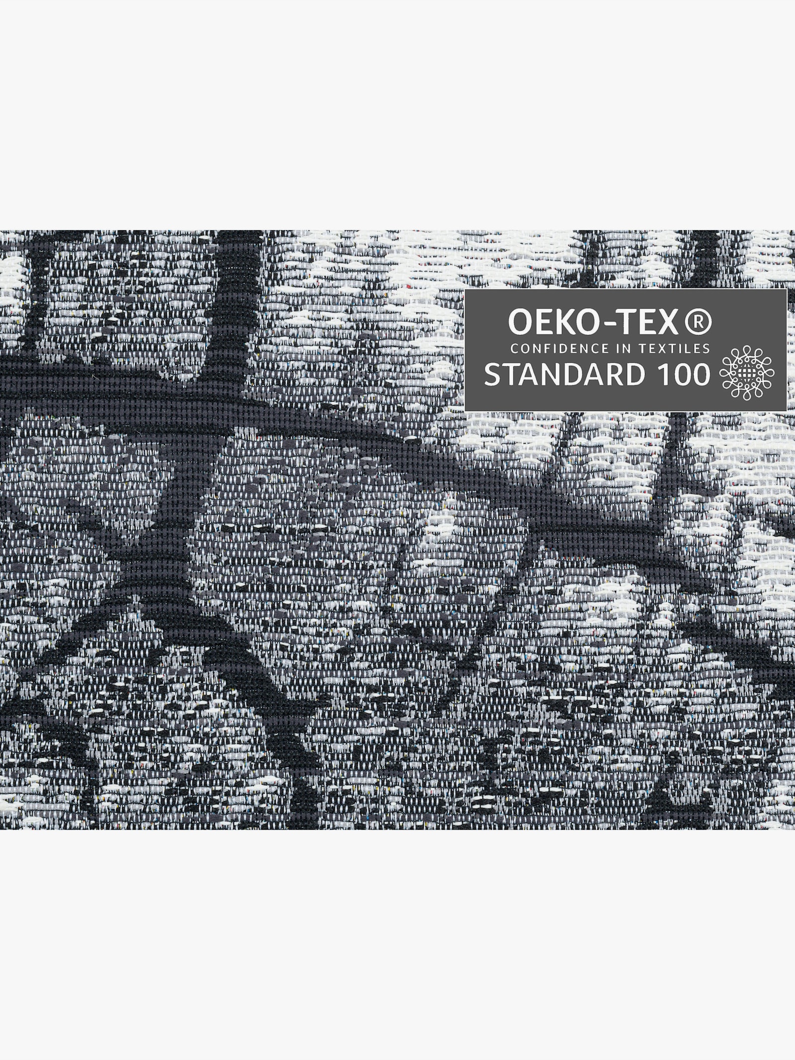 Theko Teppich - grau-gemustert