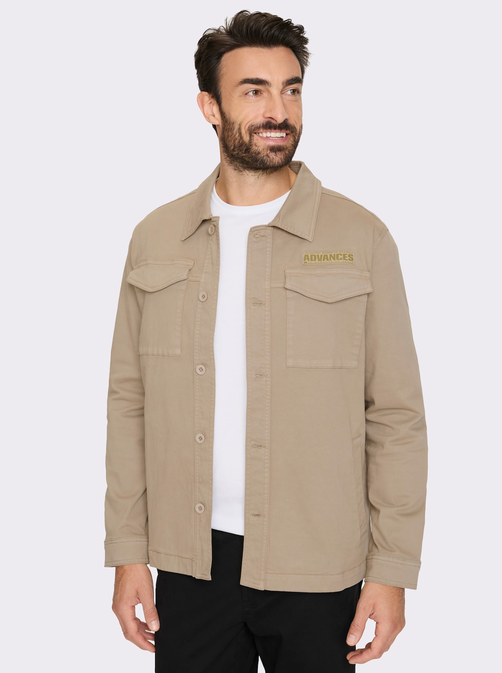 Catamaran Jacke mit Klettverschluss-Brusttaschen - schlamm