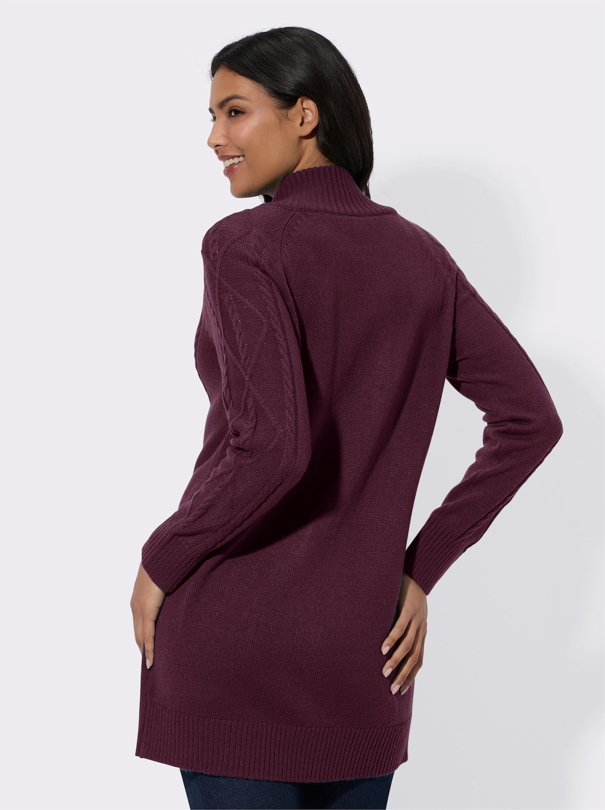Cardigan - vinrött