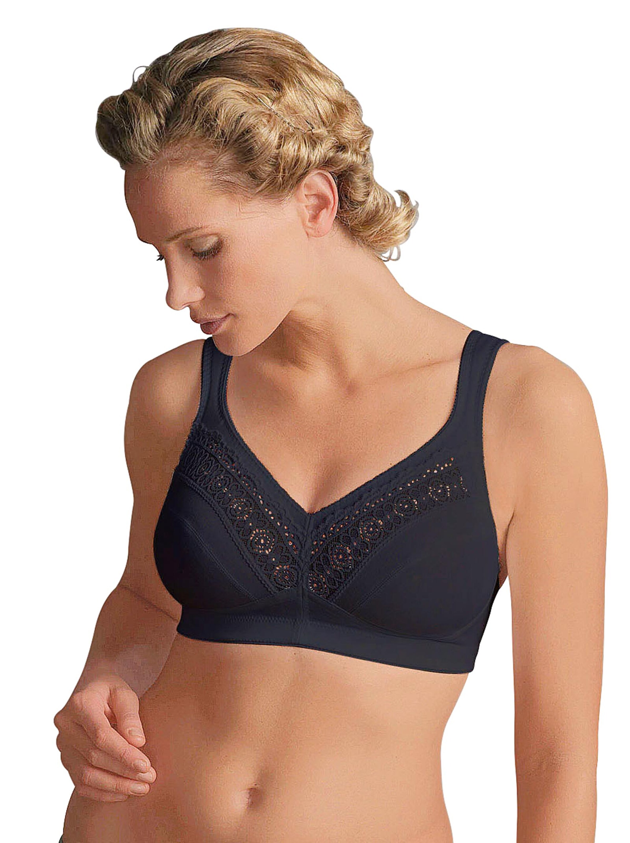 Entlastungs-BH ohne Bügel - schwarz