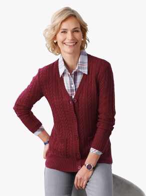Pletený sveter - červená