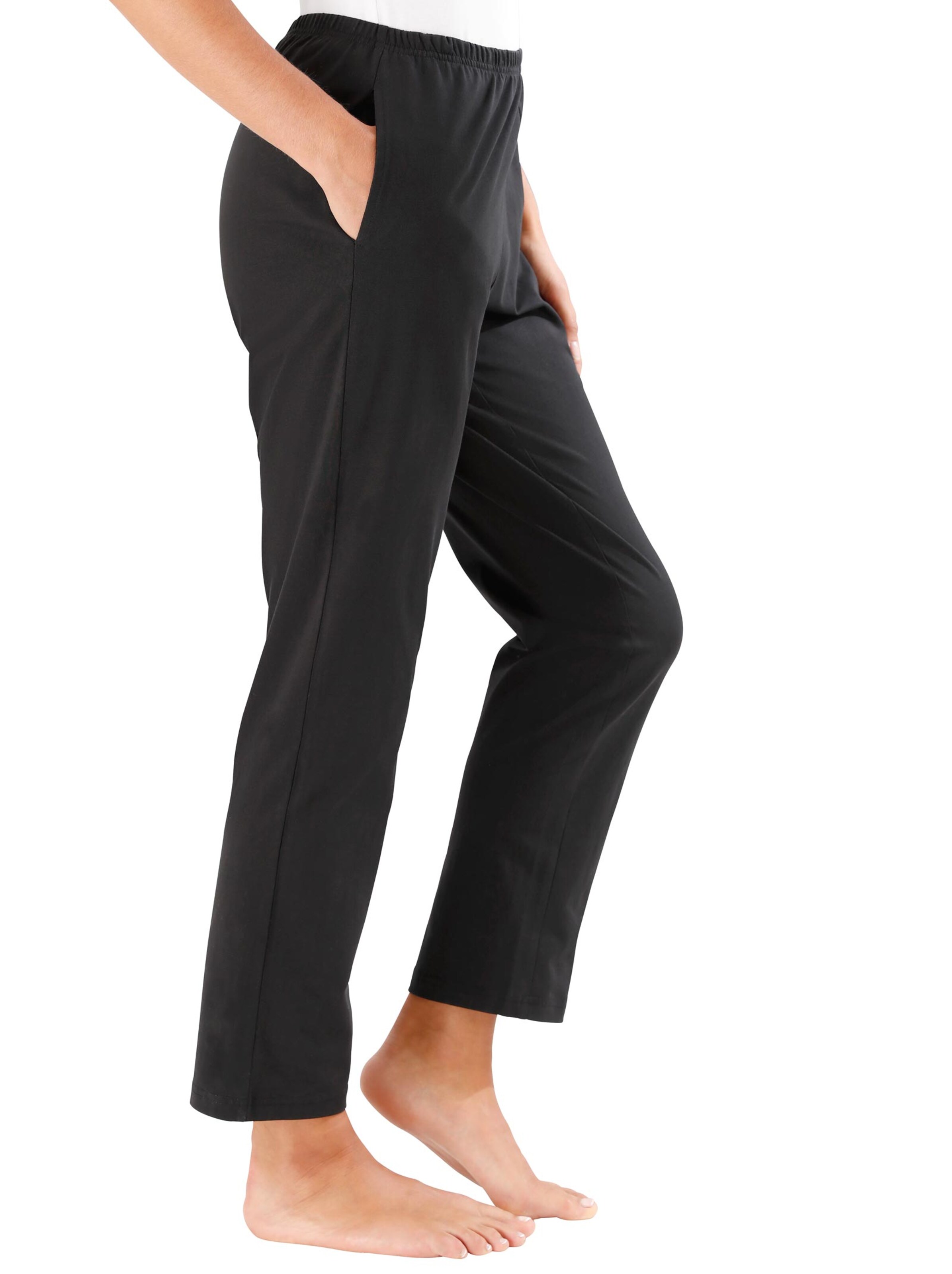 Doppelpack Jerseyhosen - schwarz + grau-meliert