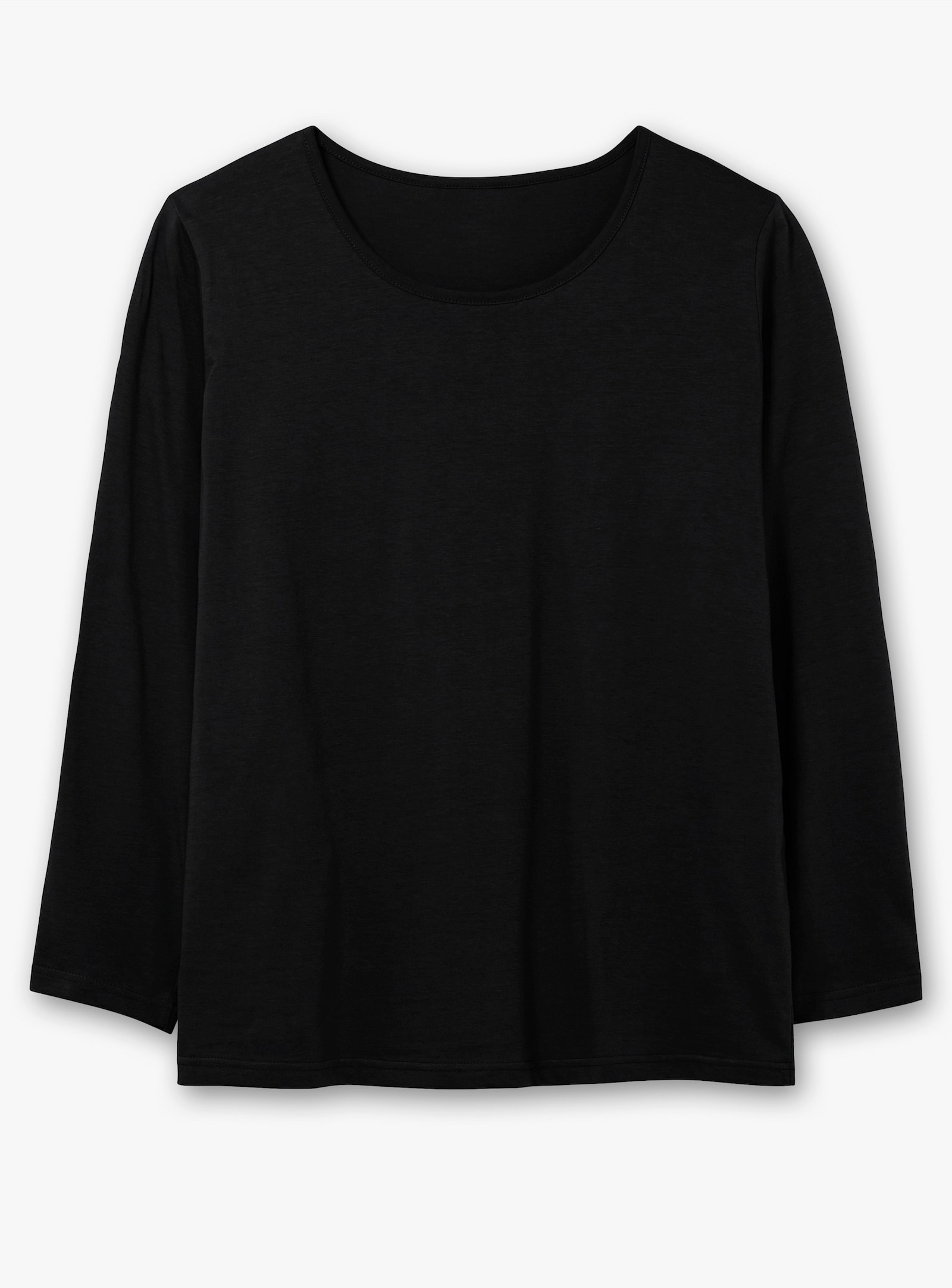 Langarmshirt in reiner Baumwolle - schwarz