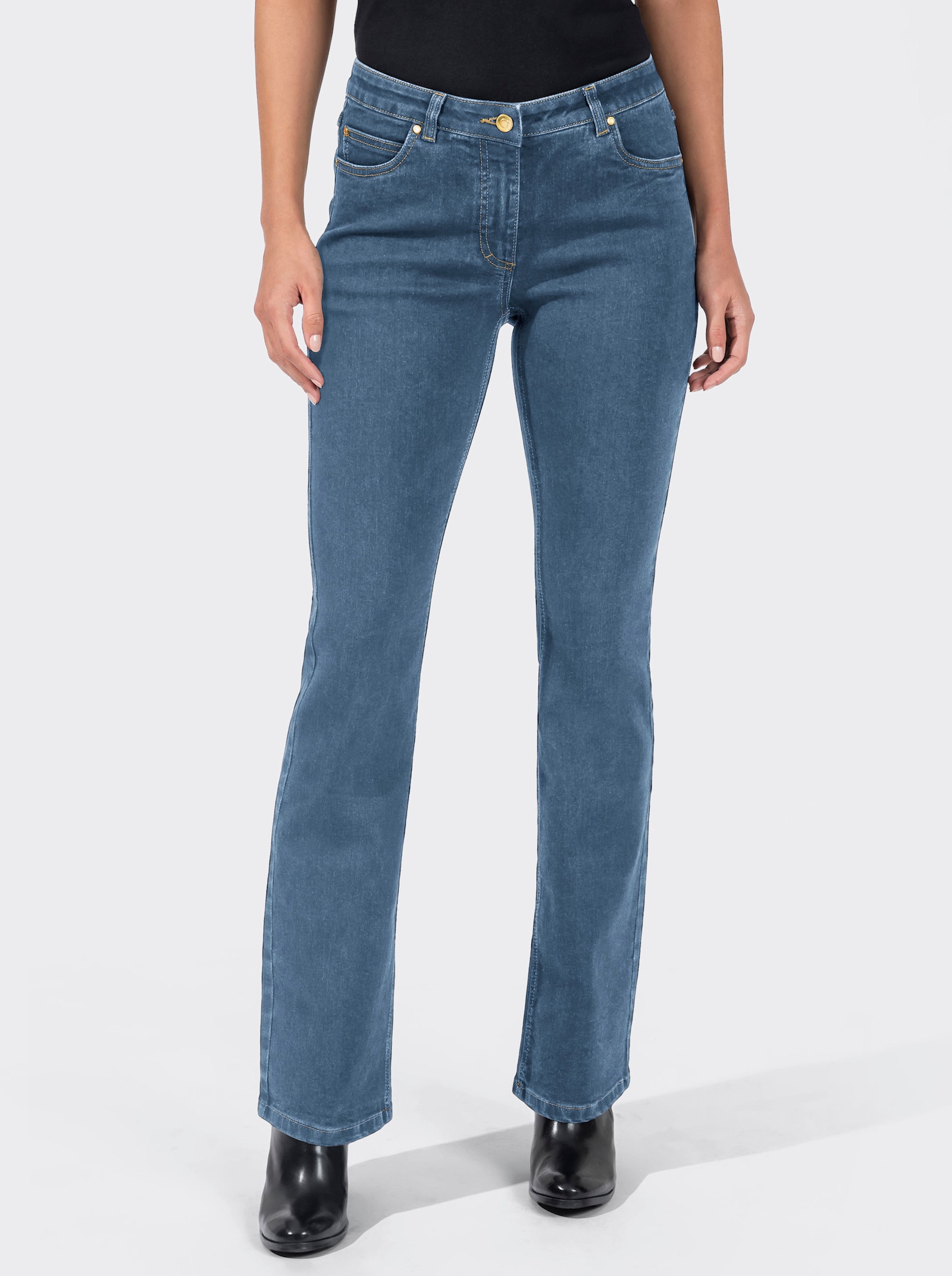 Bootcut jeans in 5-pocketsmodel - blue-bleached