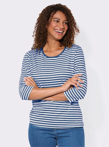 Shirt-Set mit 3/4-Ärmeln - jeansblau