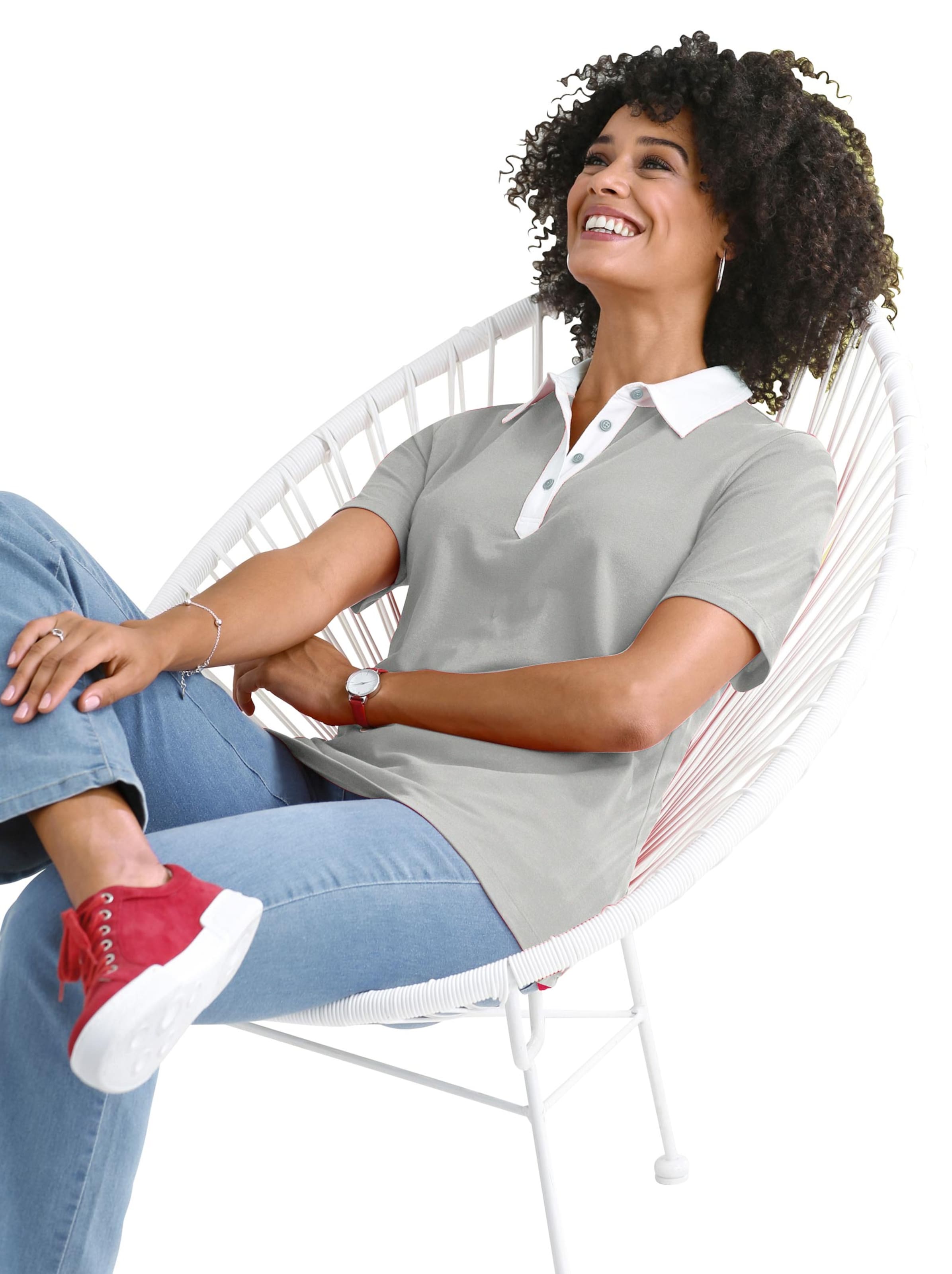 Poloshirt - grau-meliert