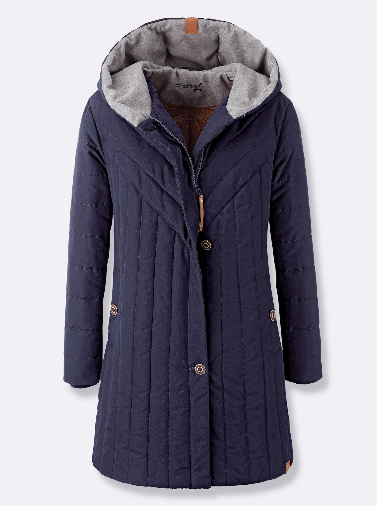 Jacke - marine-steingrau
