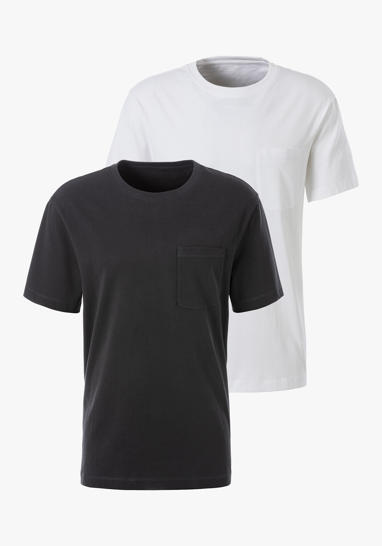 T-shirt - antraciet/wit