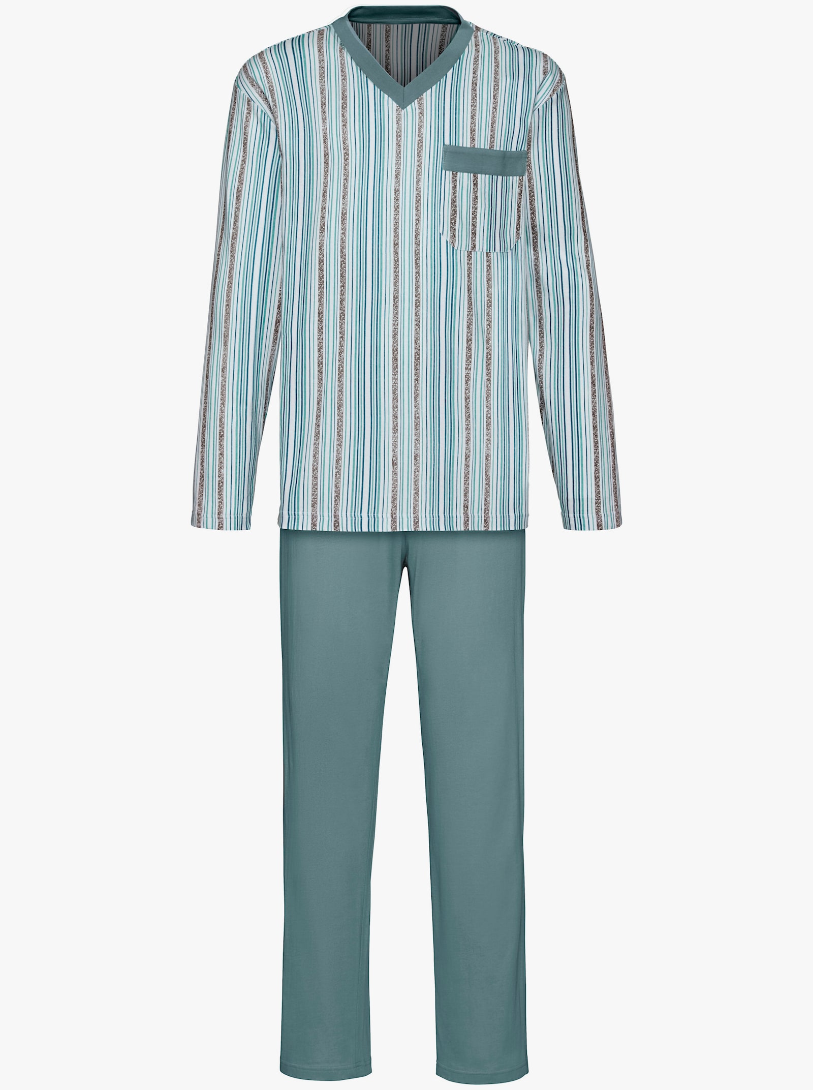 KINGsCLUB Pyžama - nefritová+nefritová-proužek