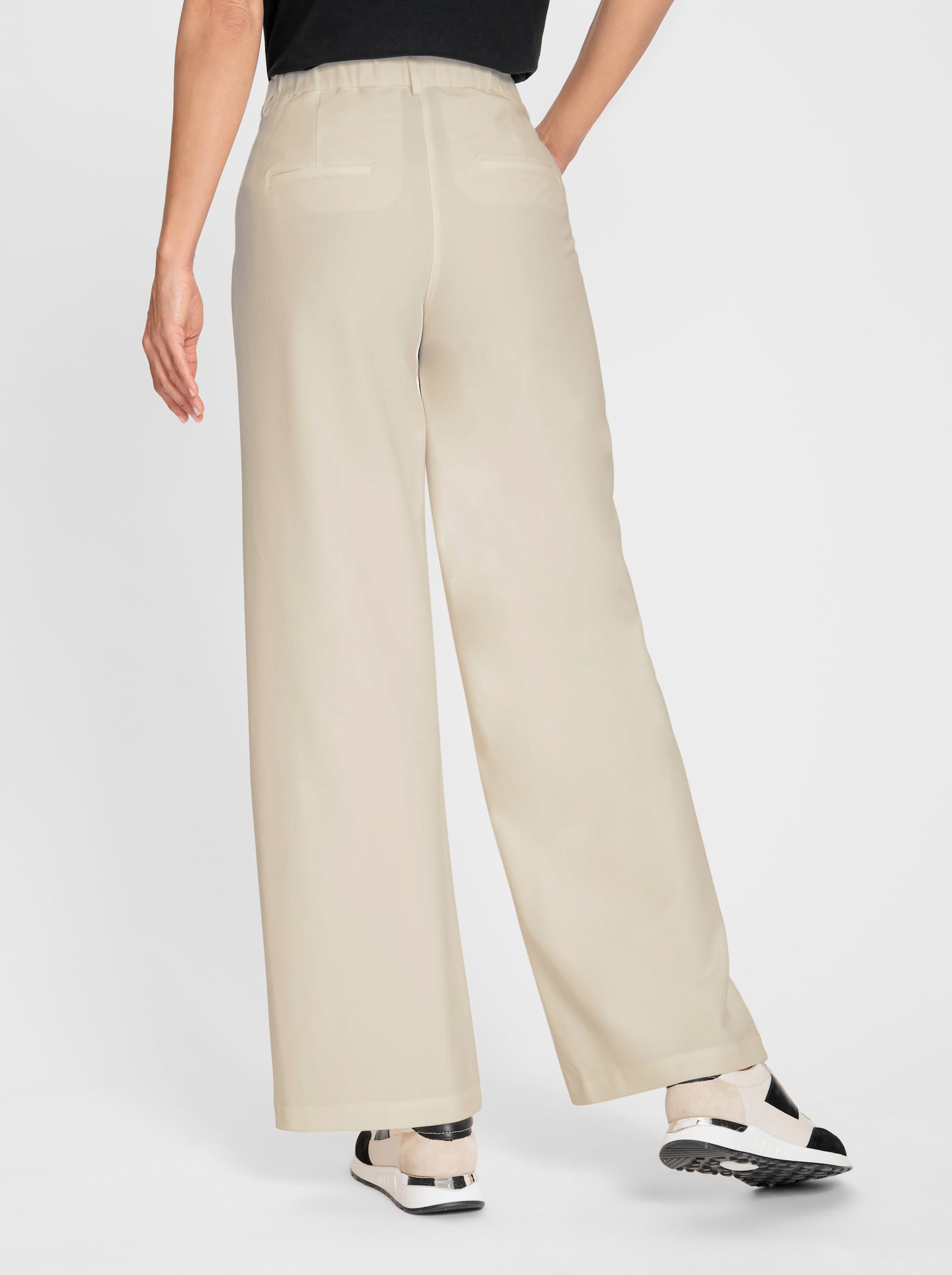 Marlene-Hose mit rückwärtigem Dehnbund - champagner