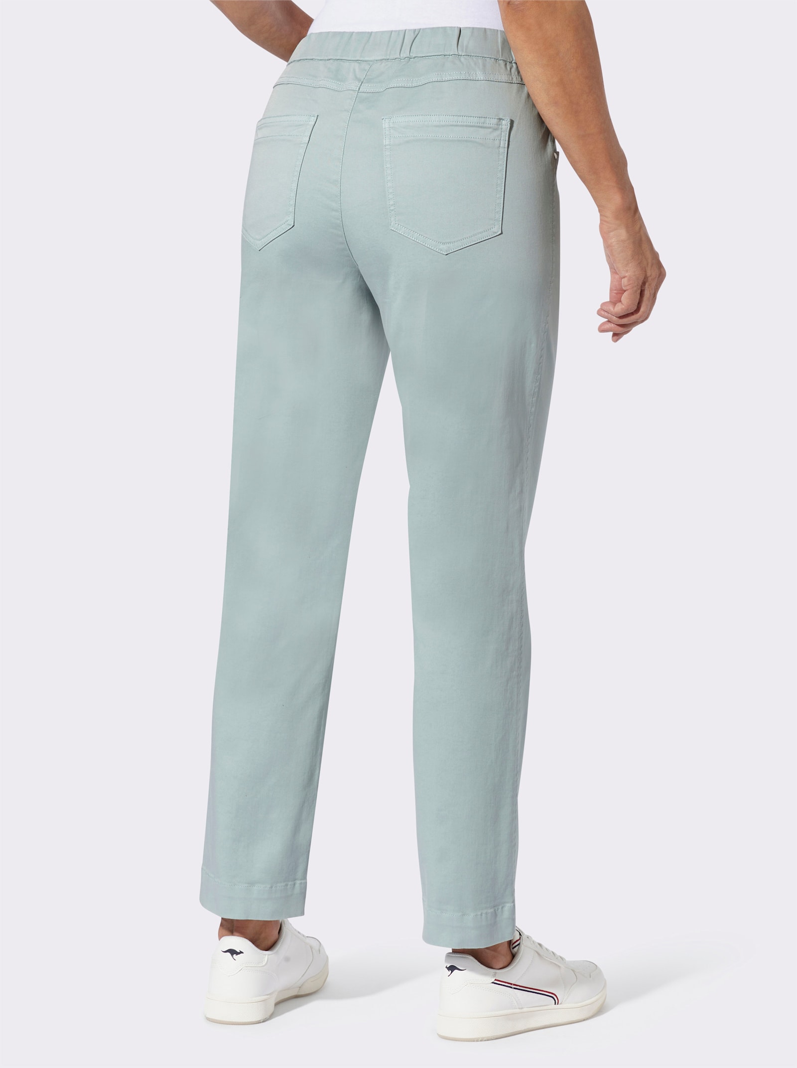 Schlupfjeans mit Stretch-Anteil - kalkmint